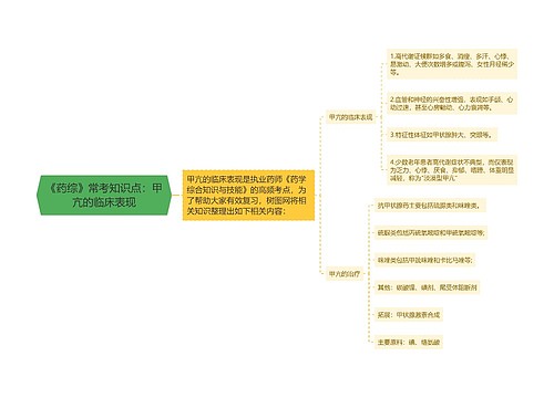 《药综》常考知识点：甲亢的临床表现