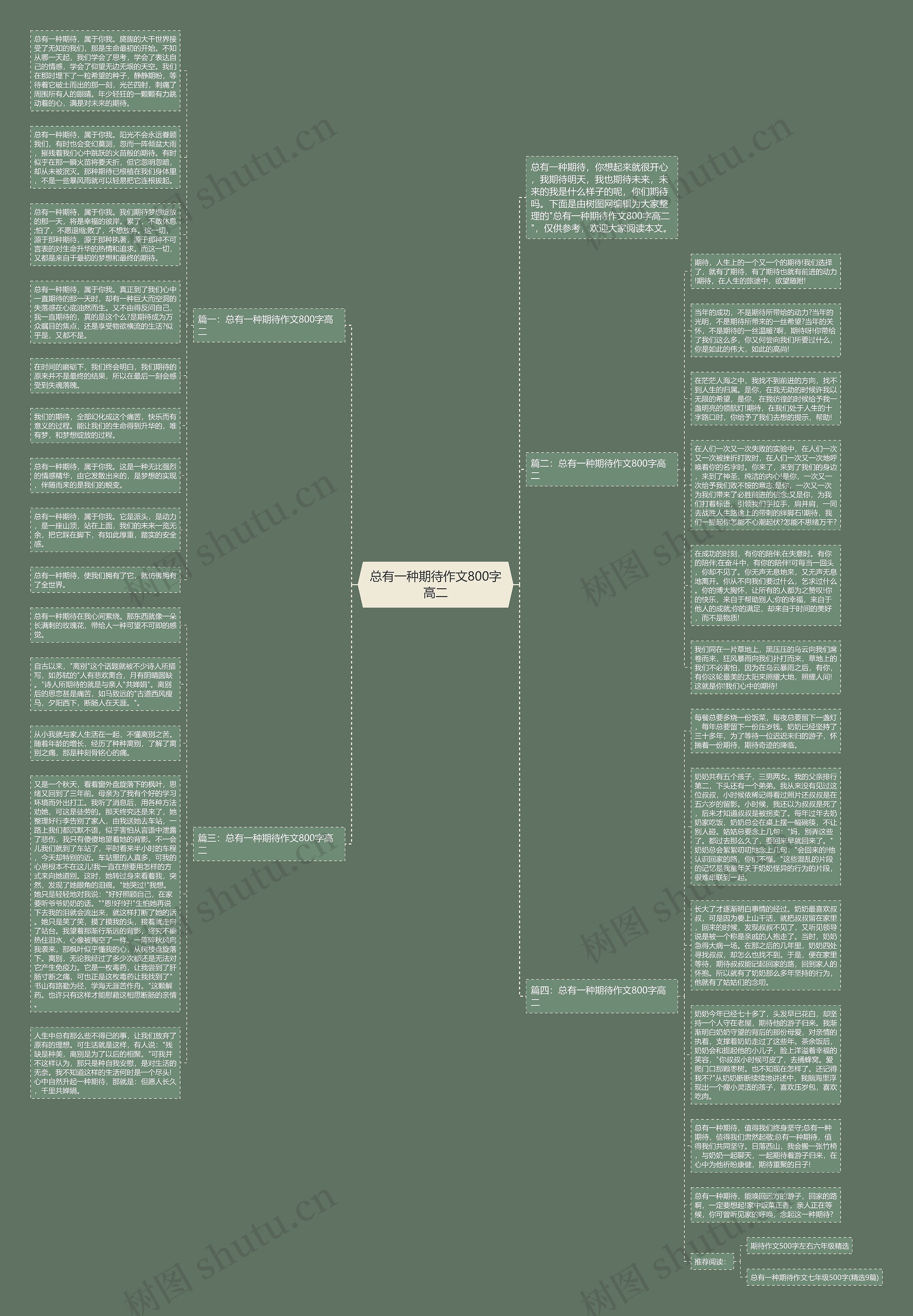 总有一种期待作文800字高二思维导图