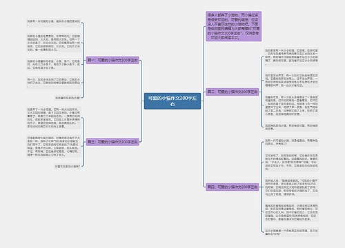 可爱的小猫作文200字左右