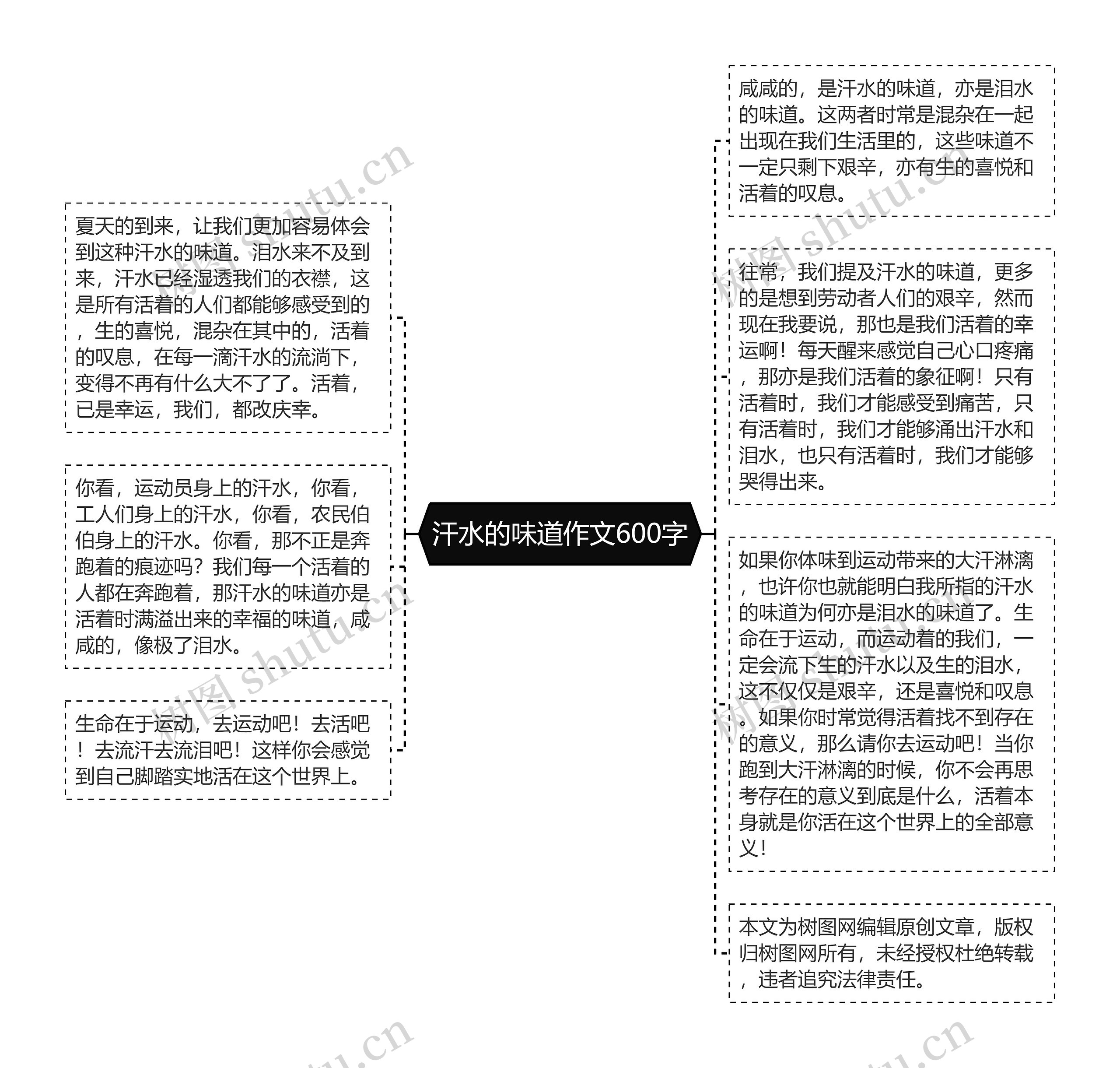 汗水的味道作文600字思维导图