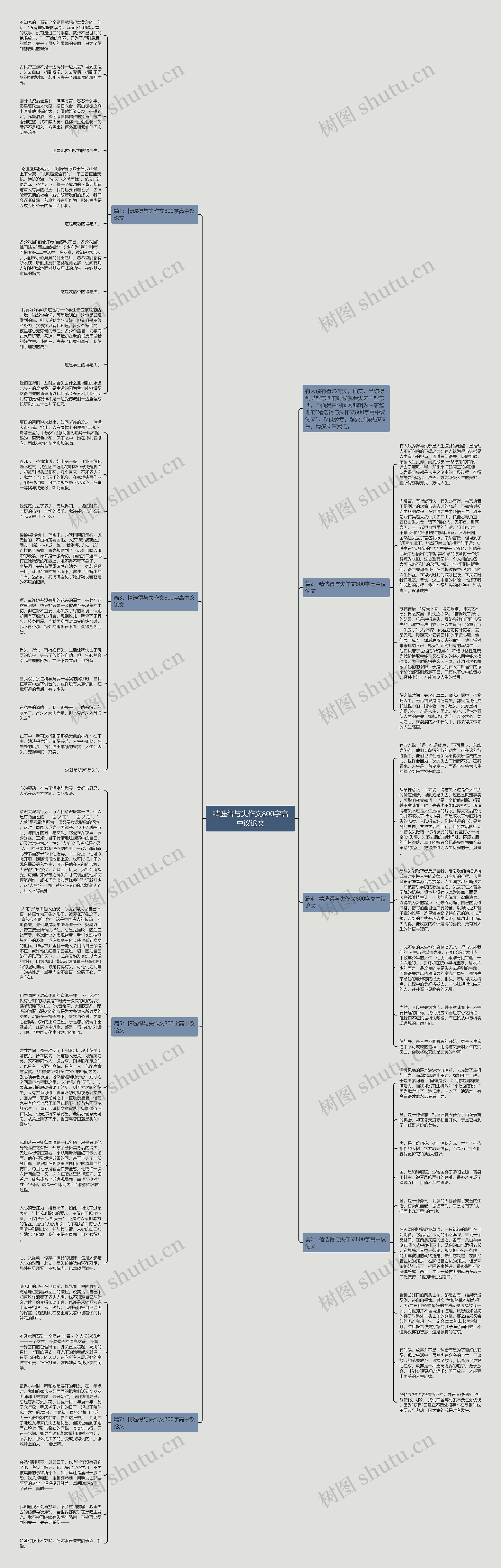 精选得与失作文800字高中议论文思维导图