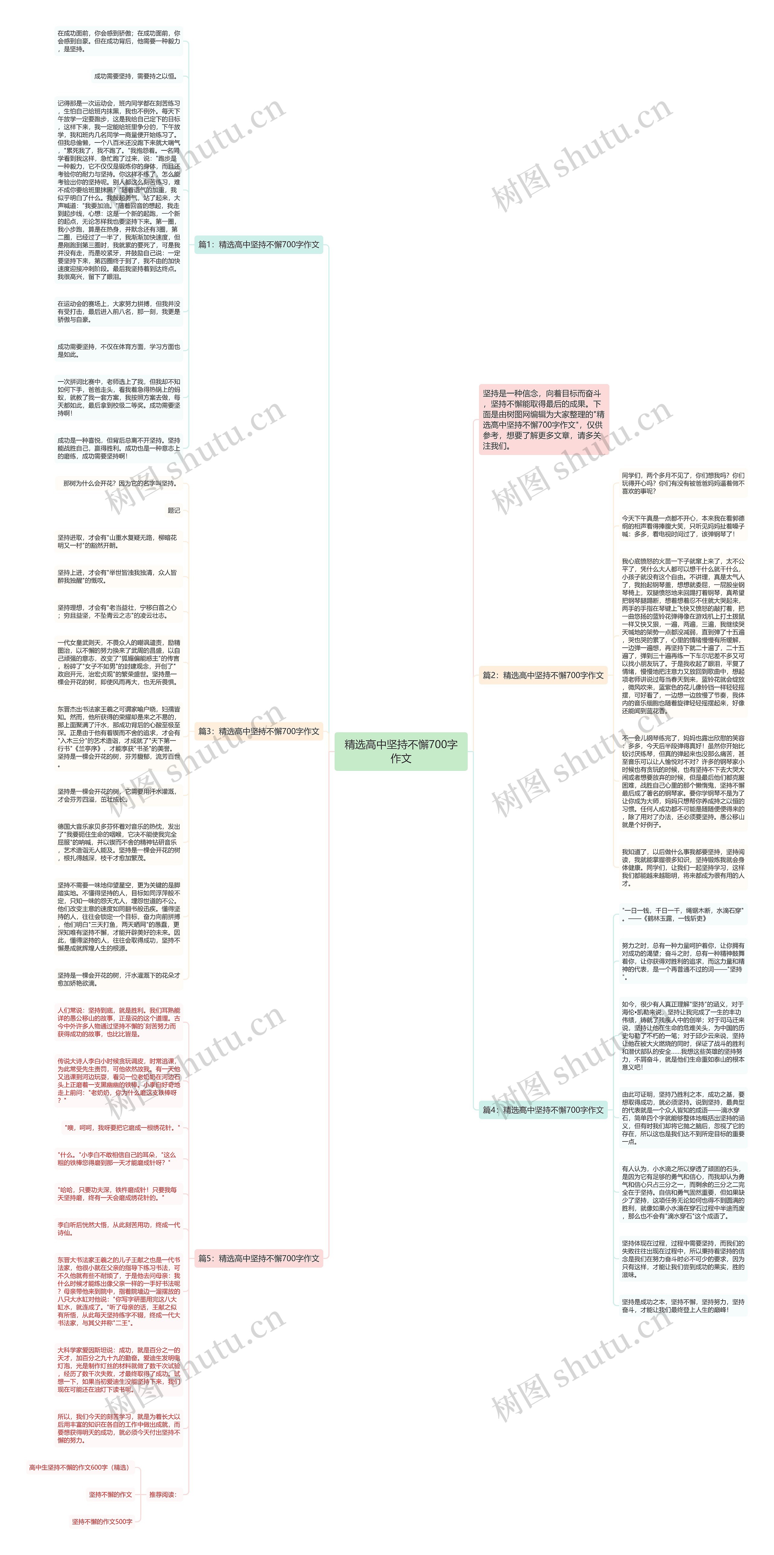 精选高中坚持不懈700字作文思维导图