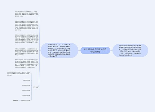 2016年执业药师考试之药物临床试验