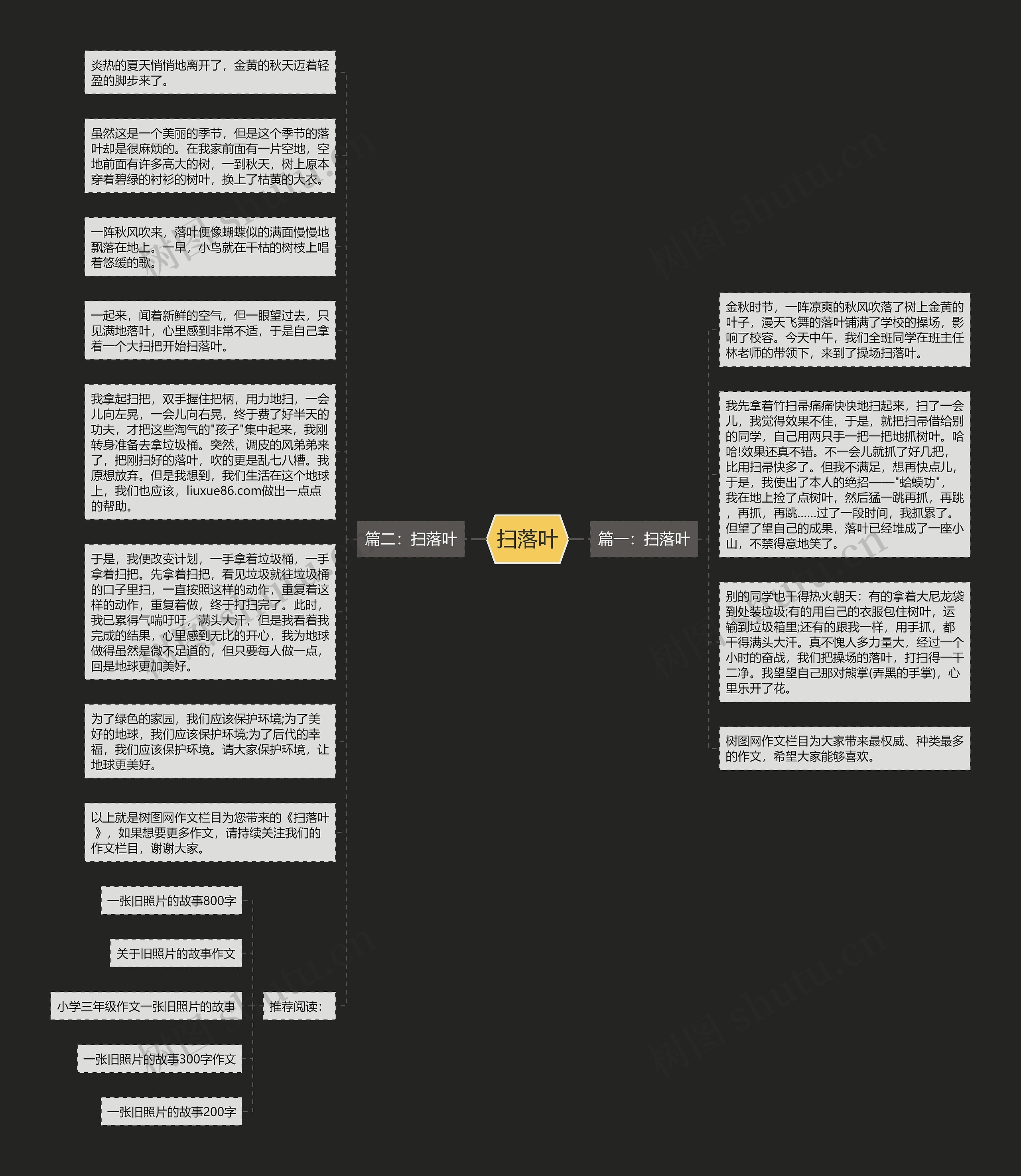 扫落叶思维导图