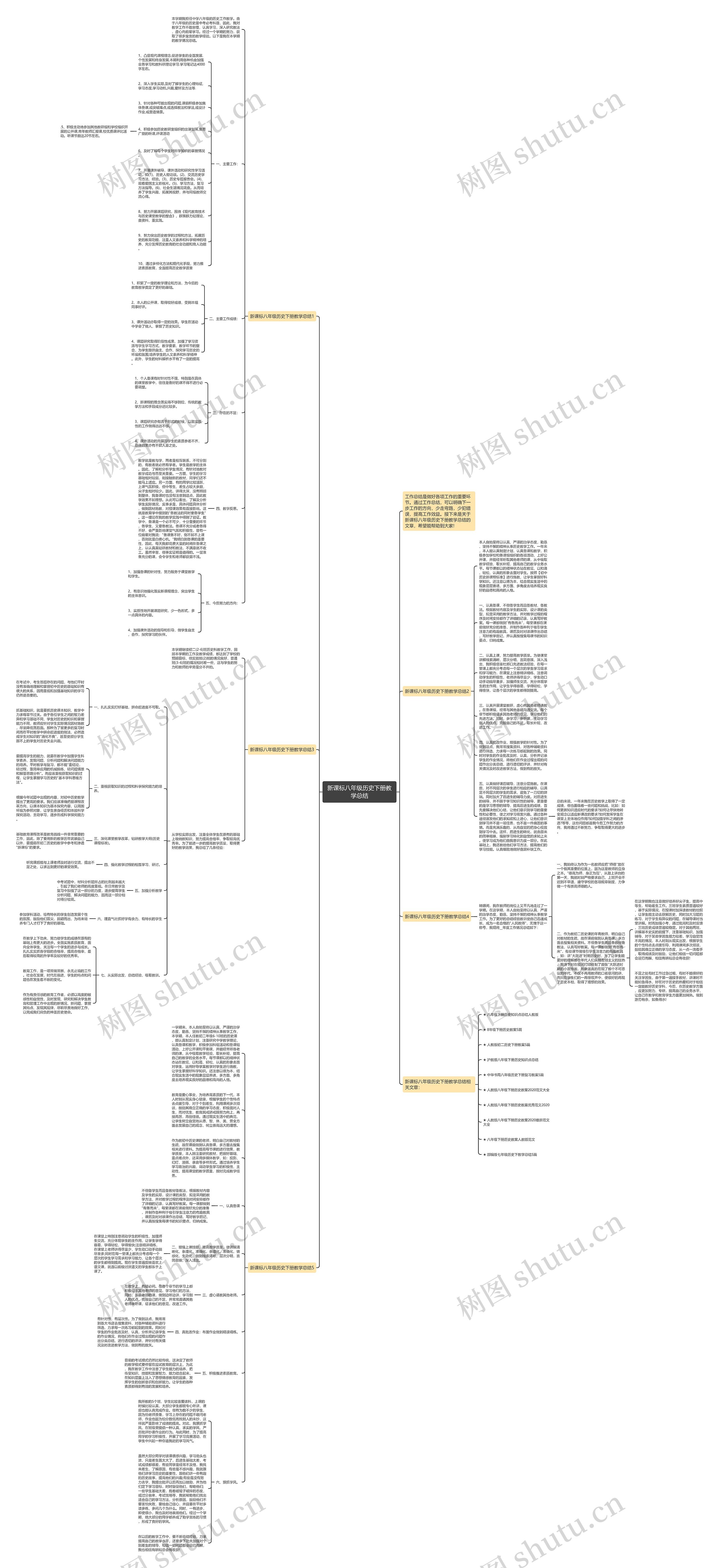 新课标八年级历史下册教学总结思维导图