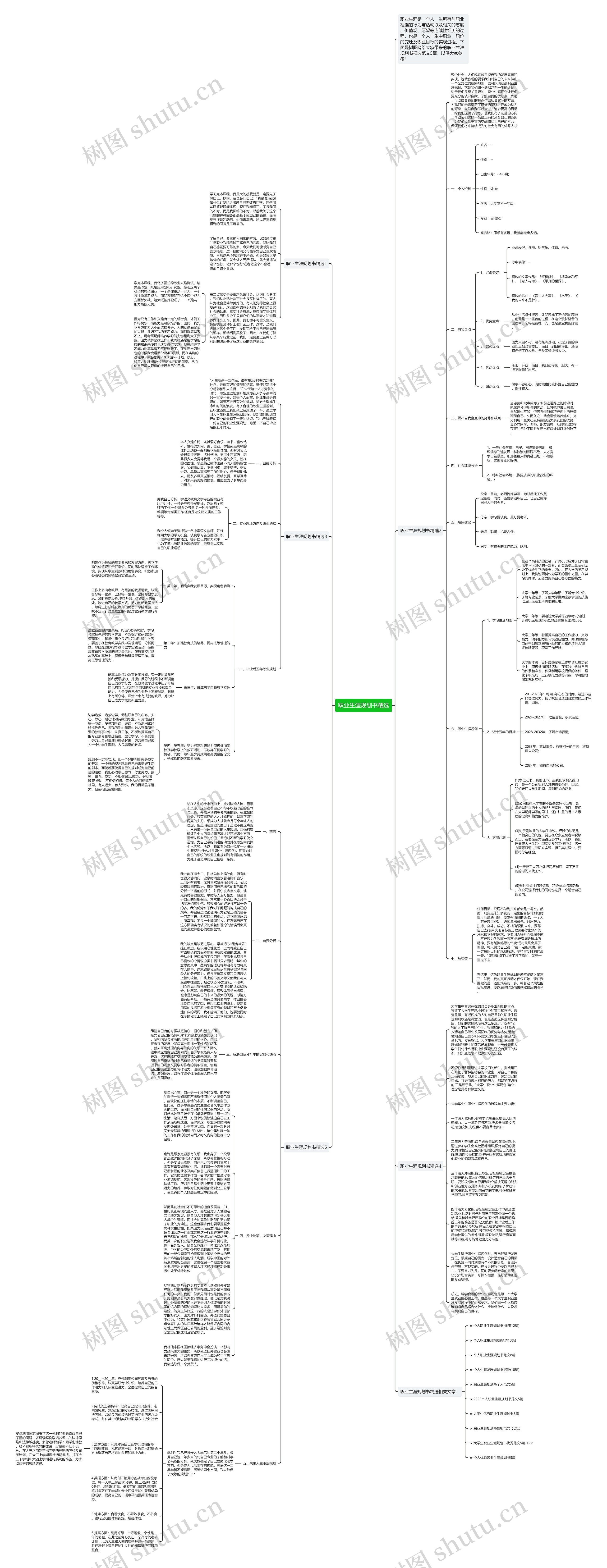 职业生涯规划书精选思维导图高清图 职业生涯规划书精选思维导图