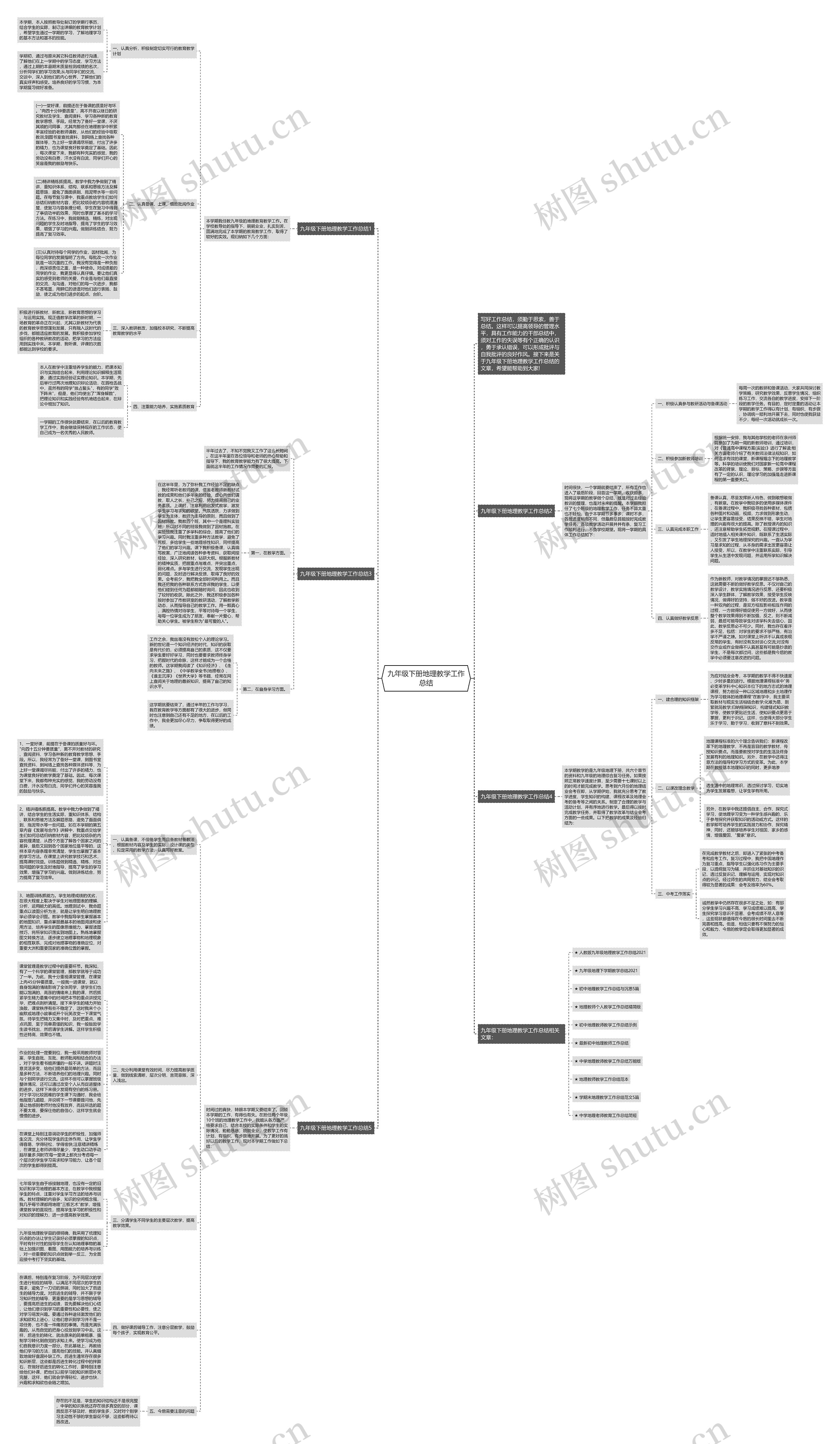 九年级下册地理教学工作总结