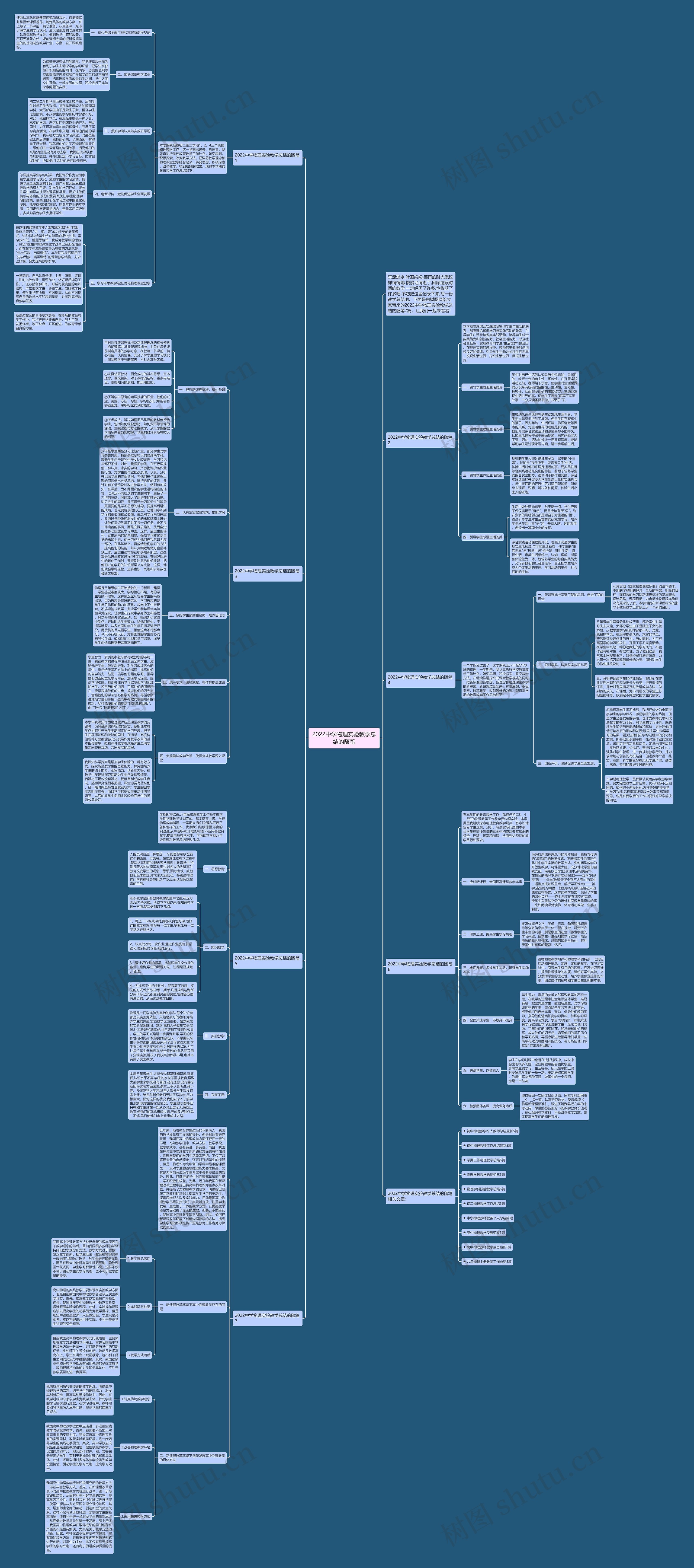 2022中学物理实验教学总结的随笔思维导图