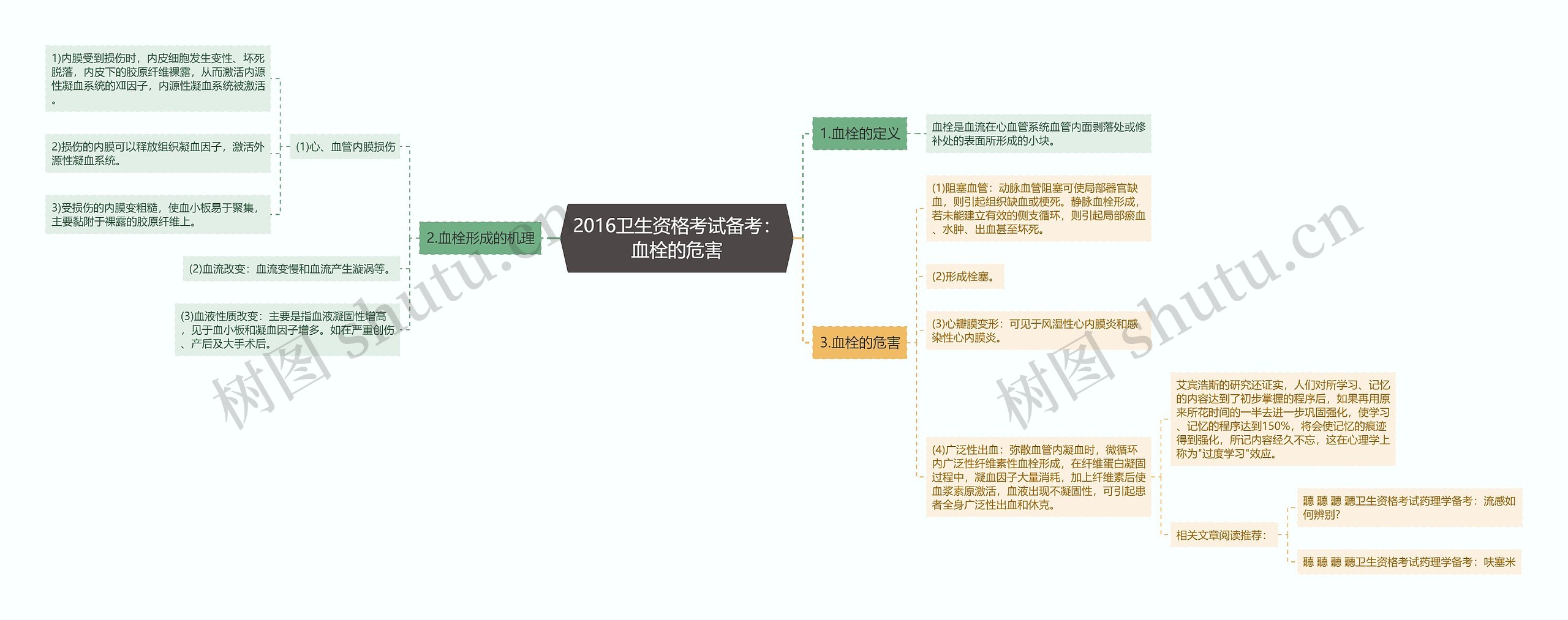 2016卫生资格考试备考：血栓的危害