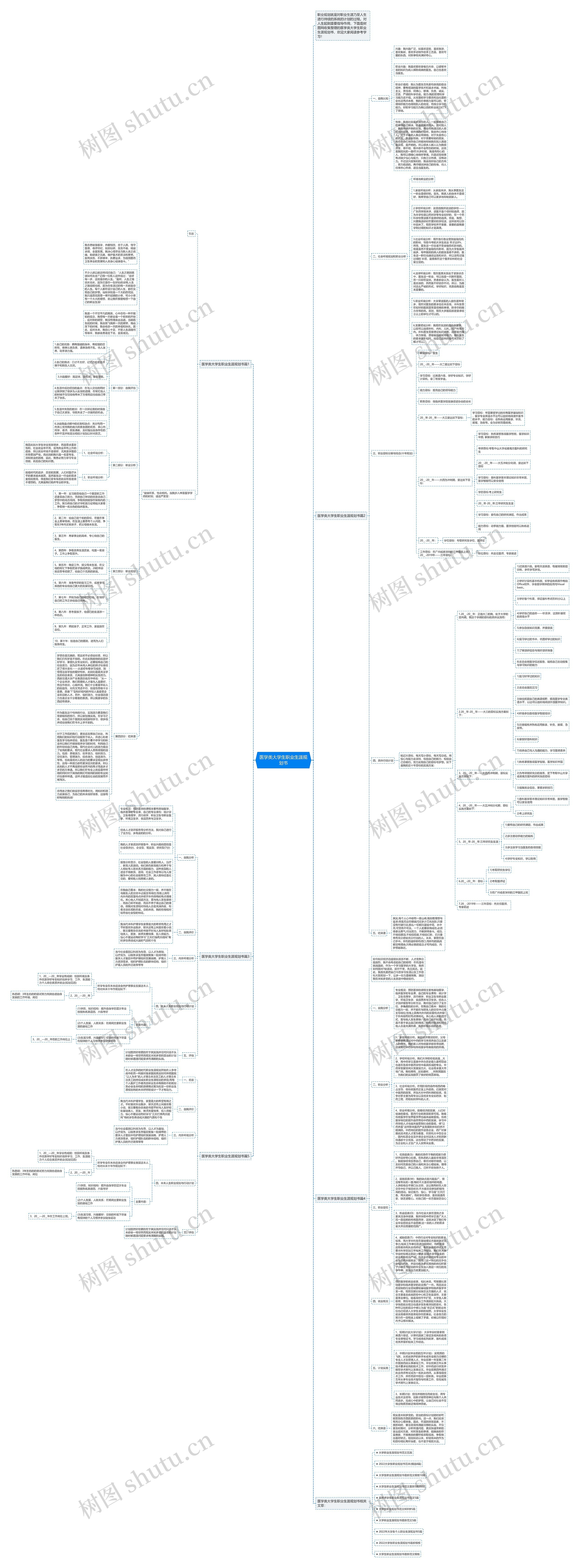 医学类大学生职业生涯规划书思维导图高清图 医学类大学生职业生涯规划书思维导图