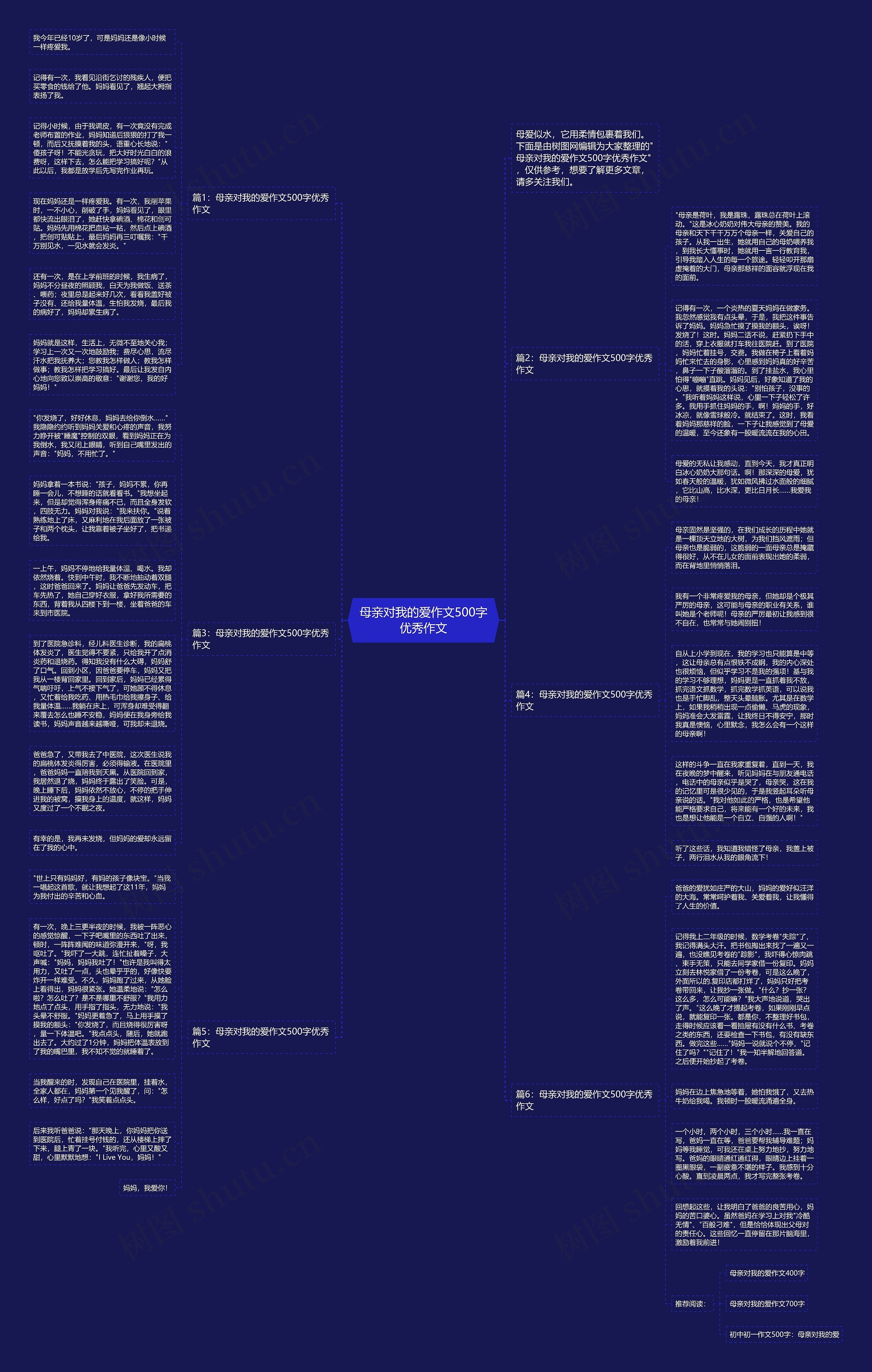 母亲对我的爱作文500字优秀作文