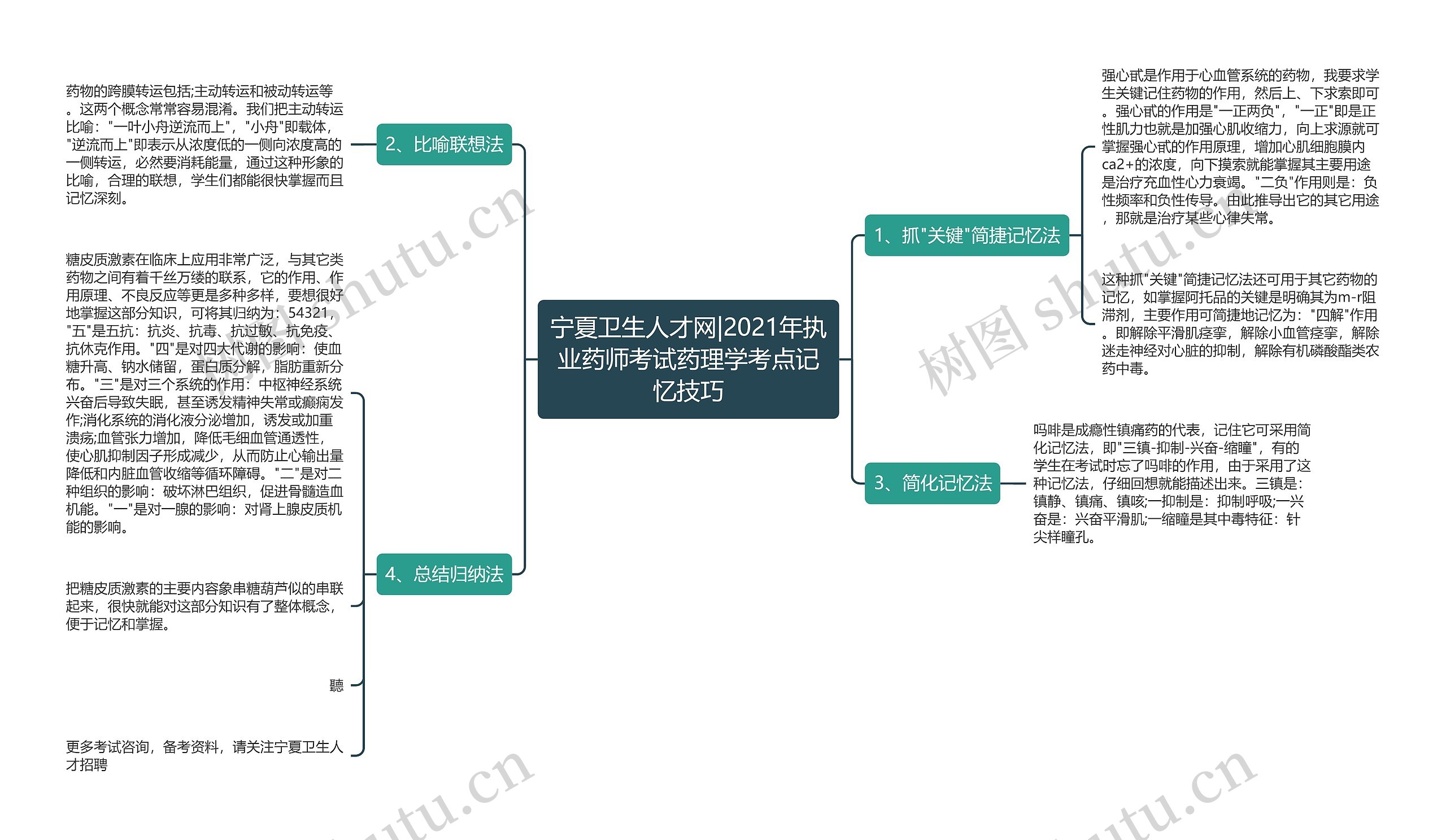 宁夏卫生人才网|2021年执业药师考试药理学考点记忆技巧思维导图