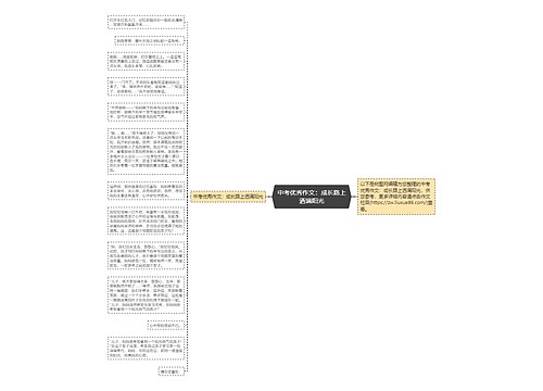 中考优秀作文：成长路上洒满阳光