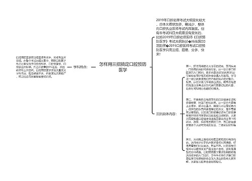 怎样用三招搞定口腔预防医学