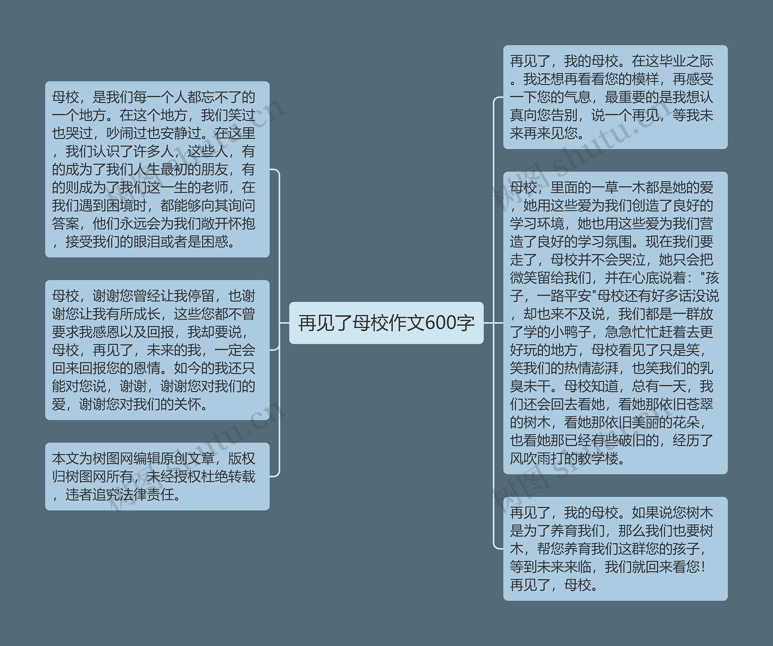 再见了母校作文600字