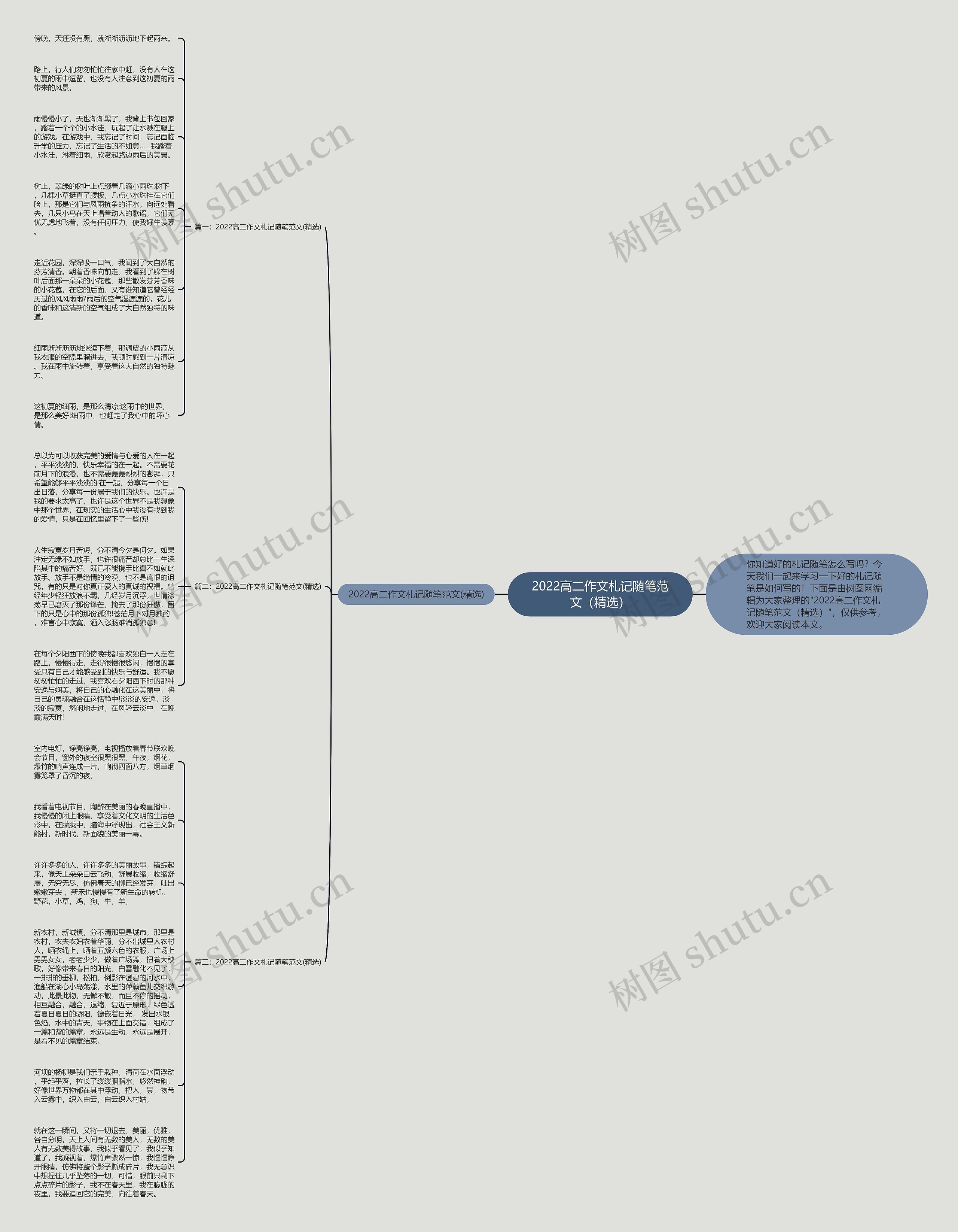 2022高二作文札记随笔范文（精选）思维导图