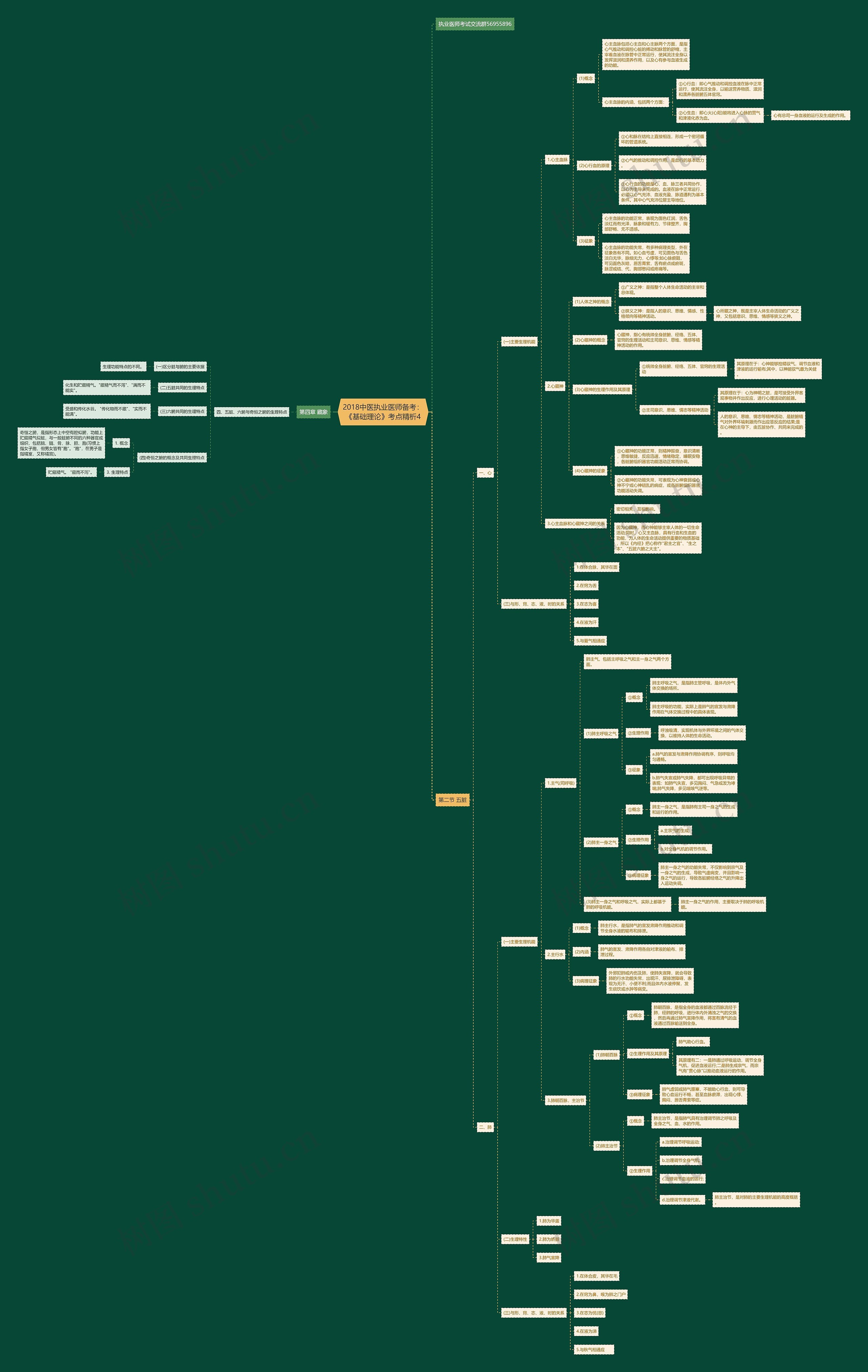 2018中医执业医师备考：《基础理论》考点精析4思维导图