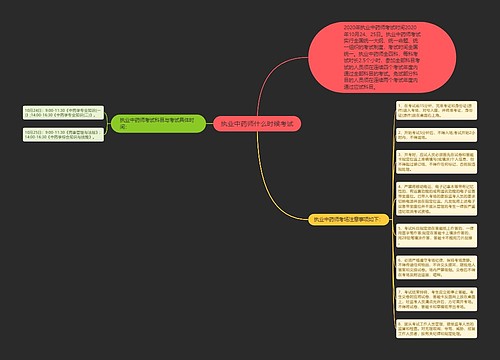 执业中药师什么时候考试