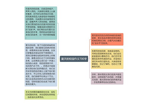 夏天的校园作文700字