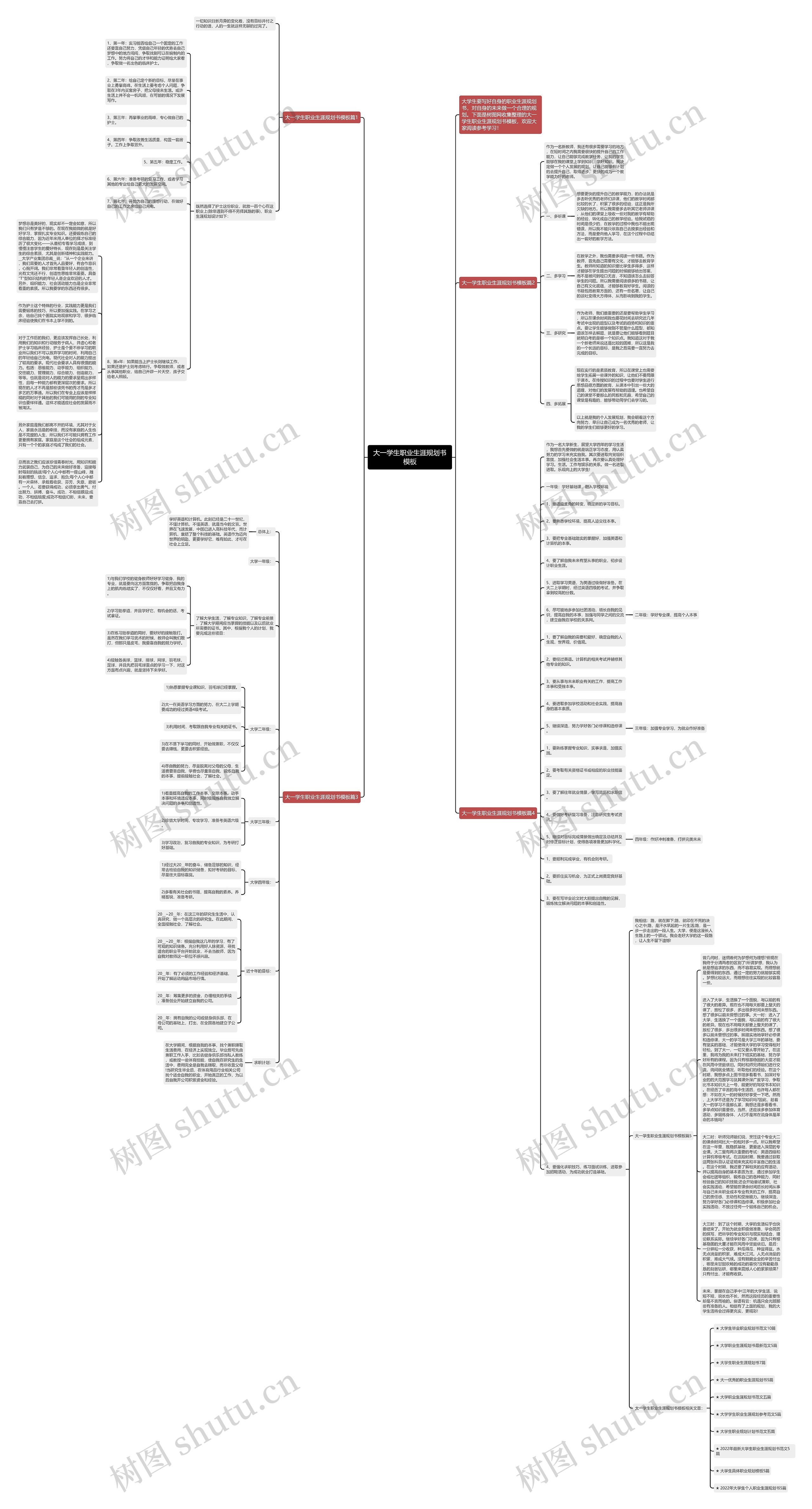 大一学生职业生涯规划书模板