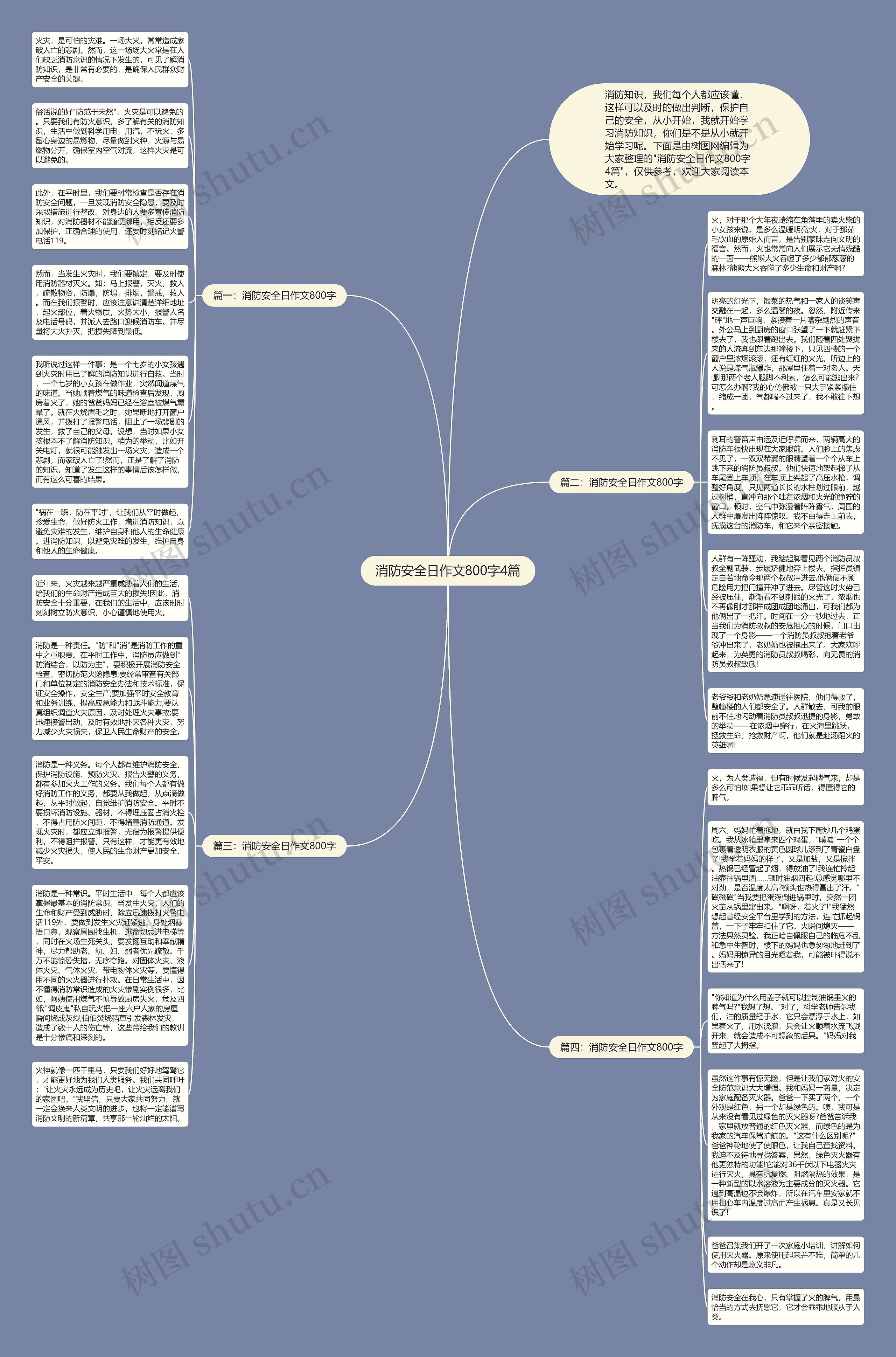 消防安全日作文800字4篇思维导图