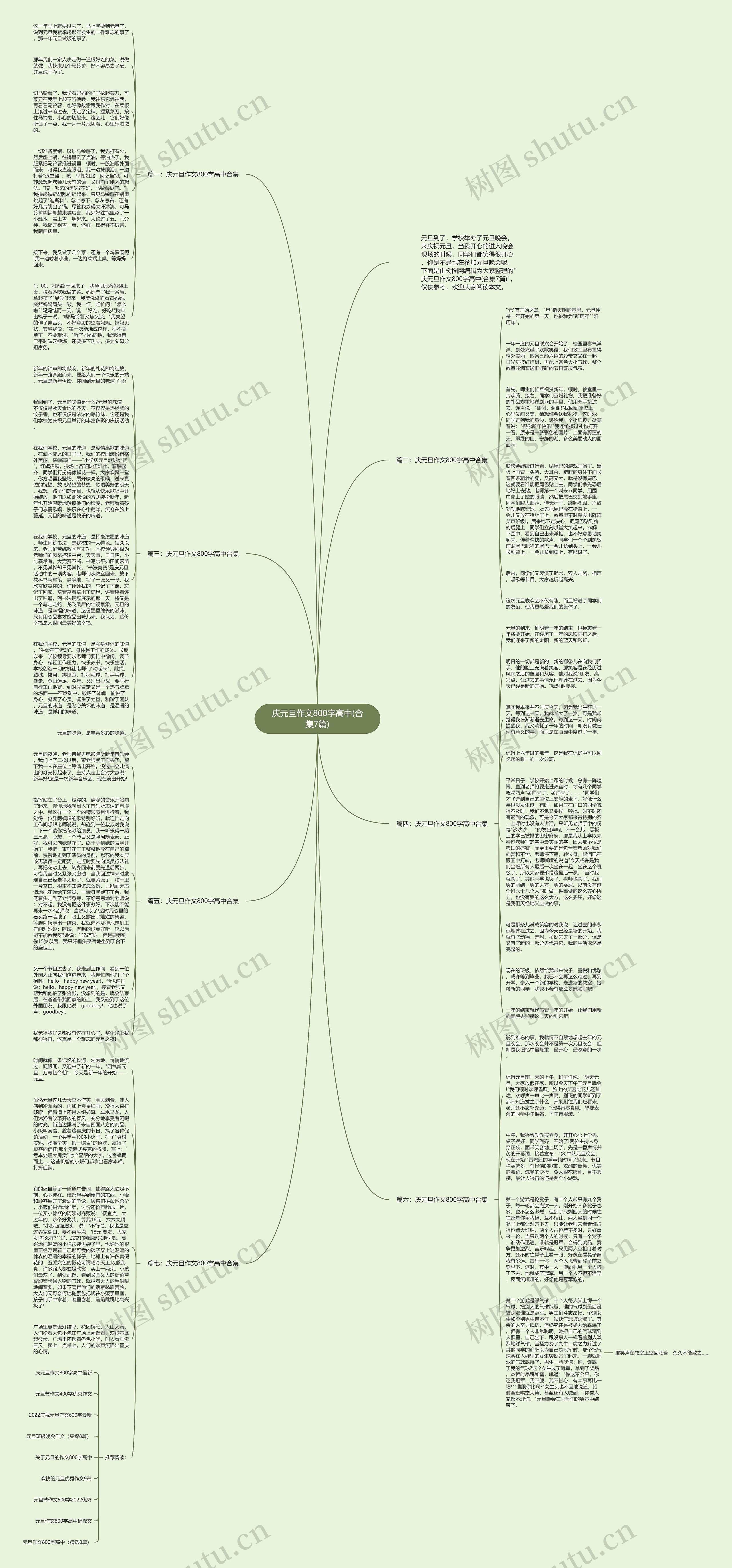 庆元旦作文800字高中(合集7篇)思维导图