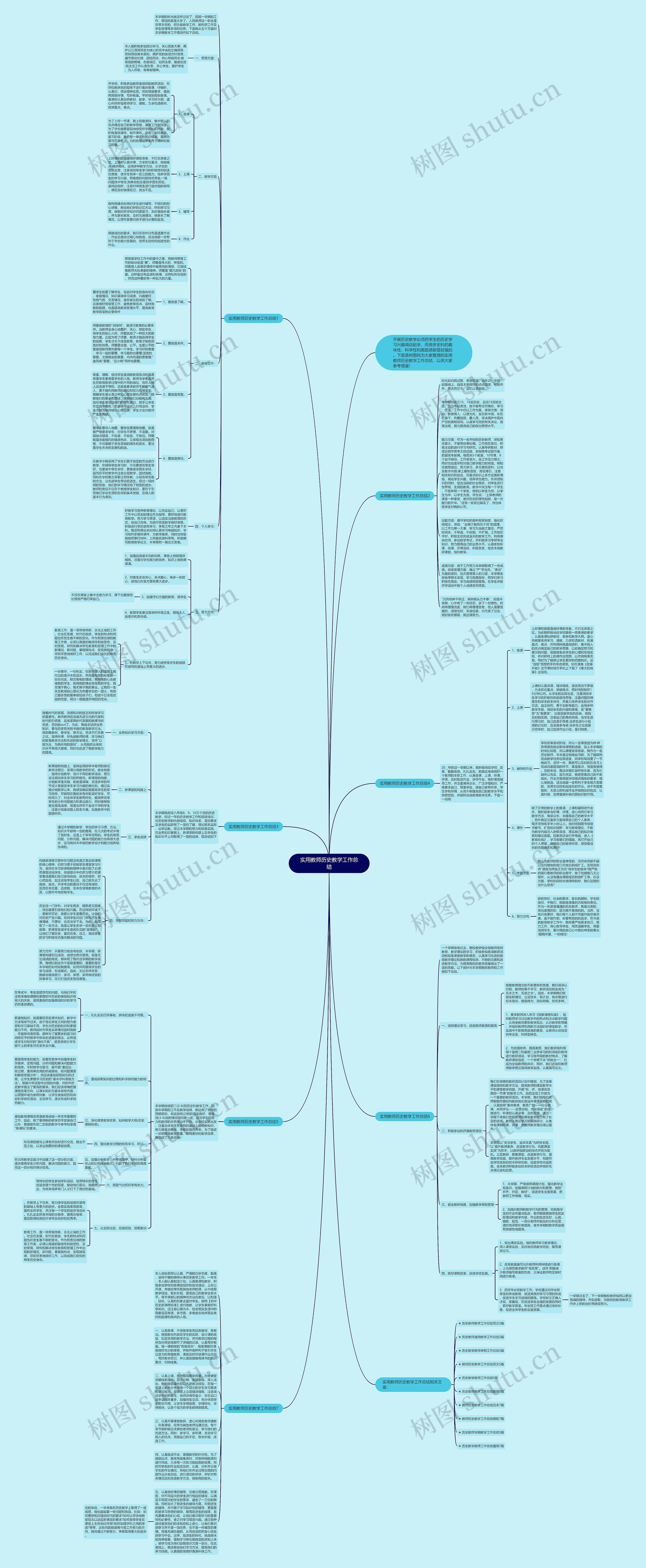 实用教师历史教学工作总结思维导图