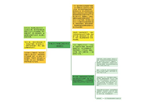 中考2017年镇江满分作文：偏偏是它