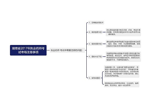 湖南省2017年执业药师考试考场注意事项