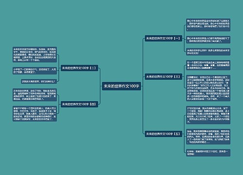 未来的世界作文100字