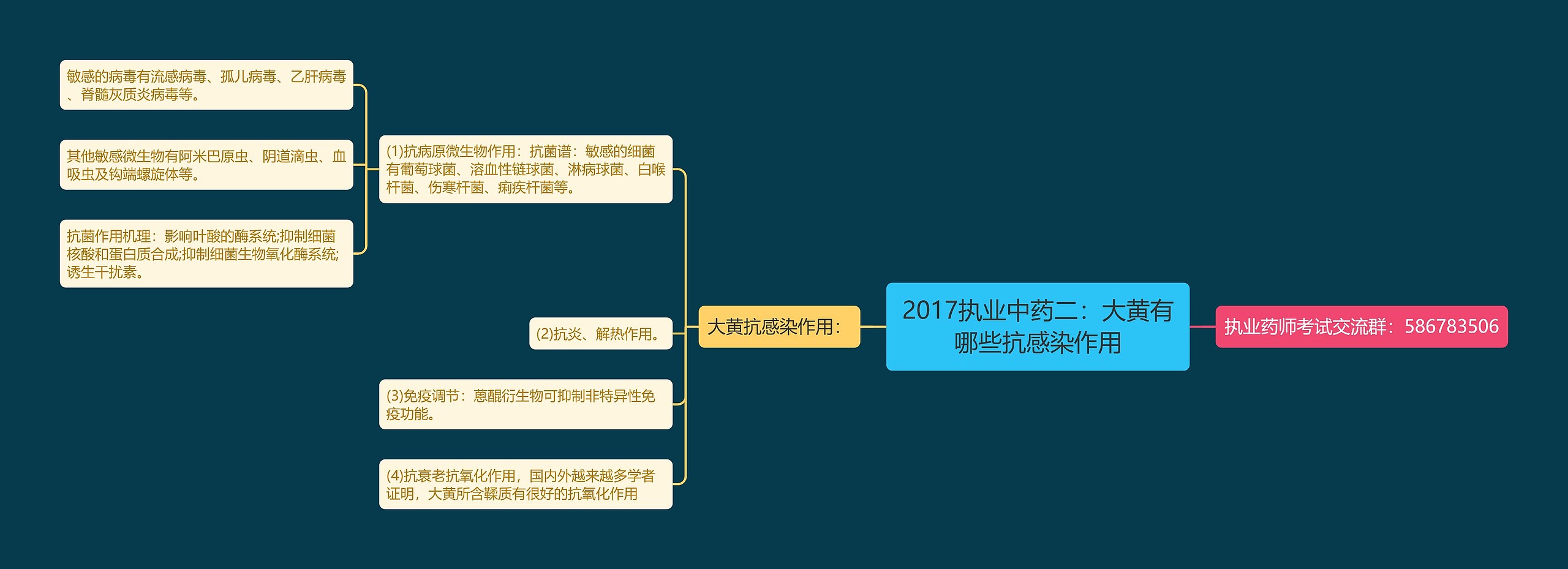 2017执业中药二：大黄有哪些抗感染作用