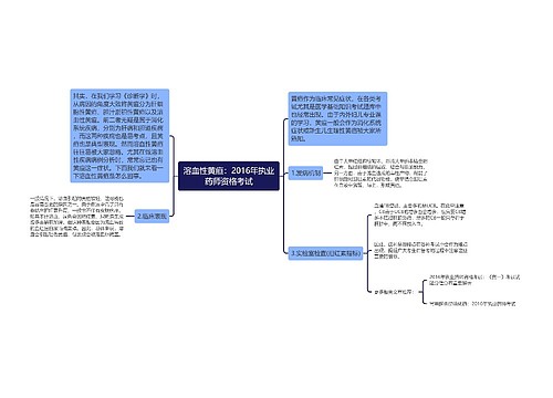 溶血性黄疸：2016年执业药师资格考试