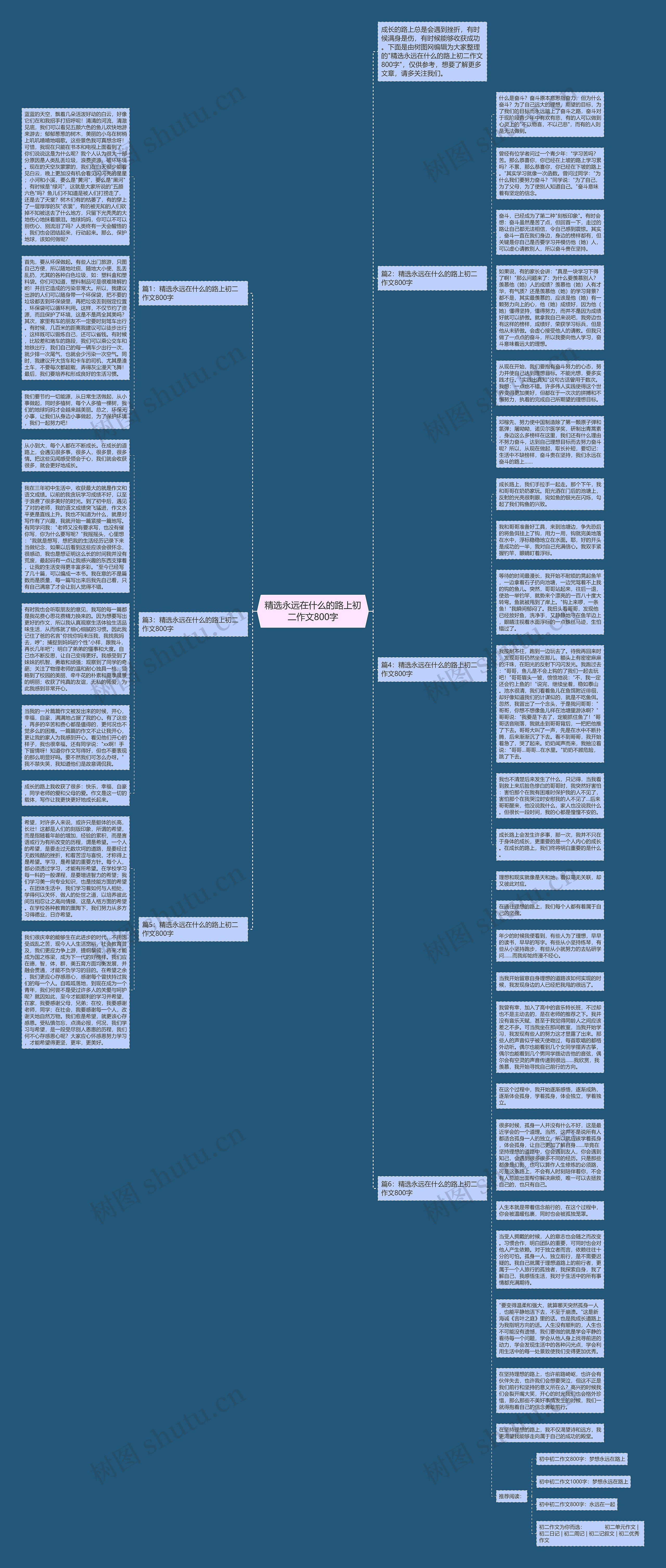 精选永远在什么的路上初二作文800字思维导图