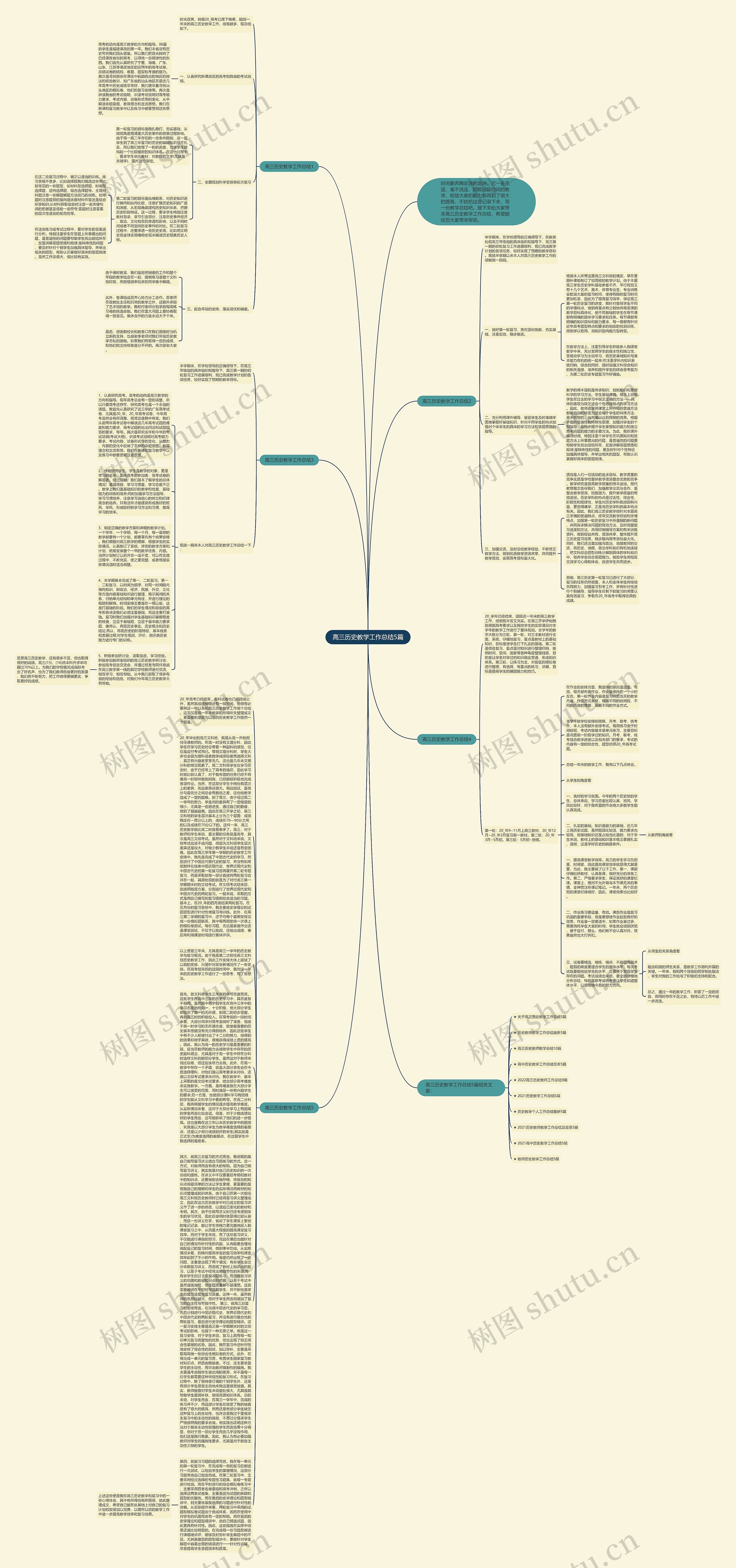 高三历史教学工作总结5篇思维导图