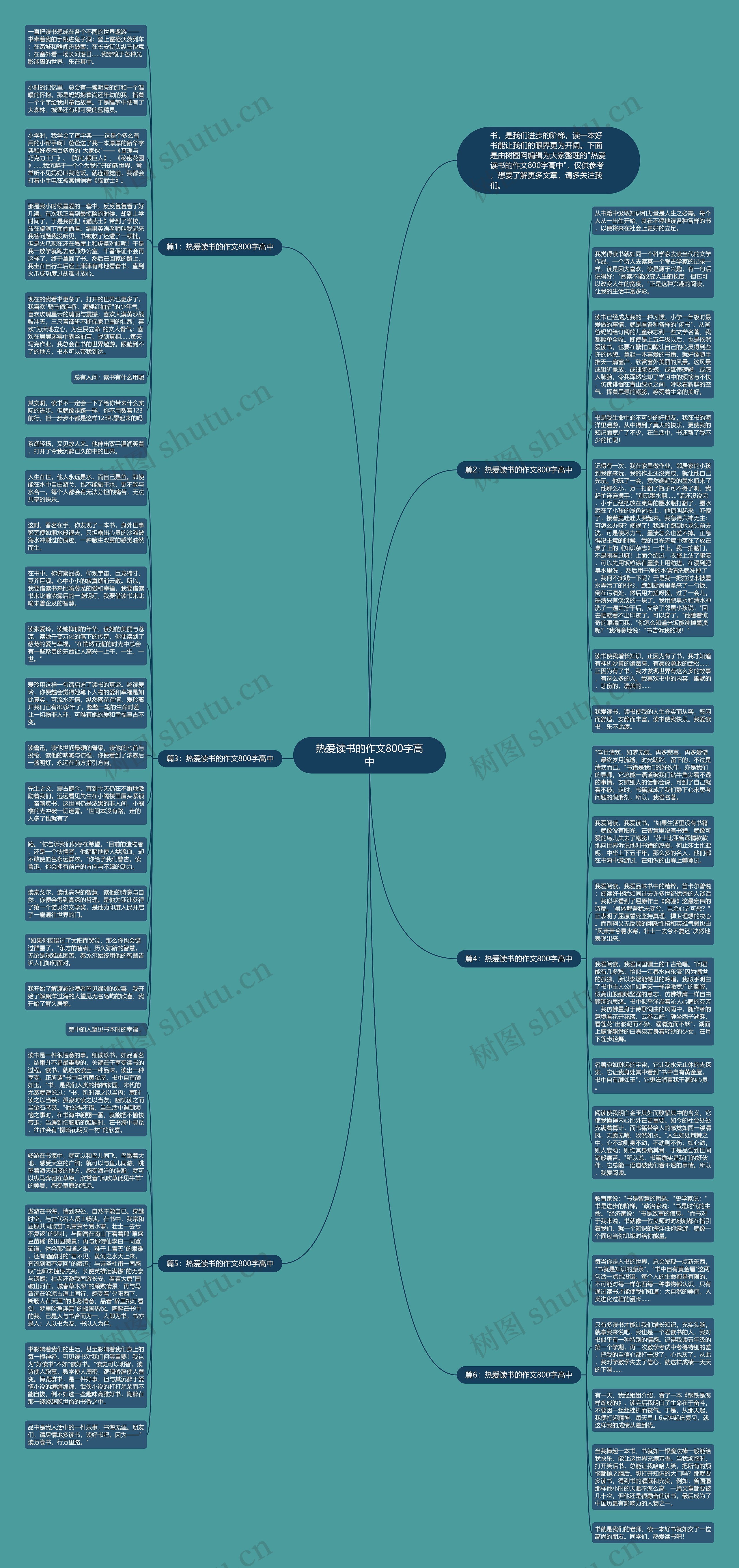 热爱读书的作文800字高中思维导图高清图 热爱读书的作文800字高中思维导图