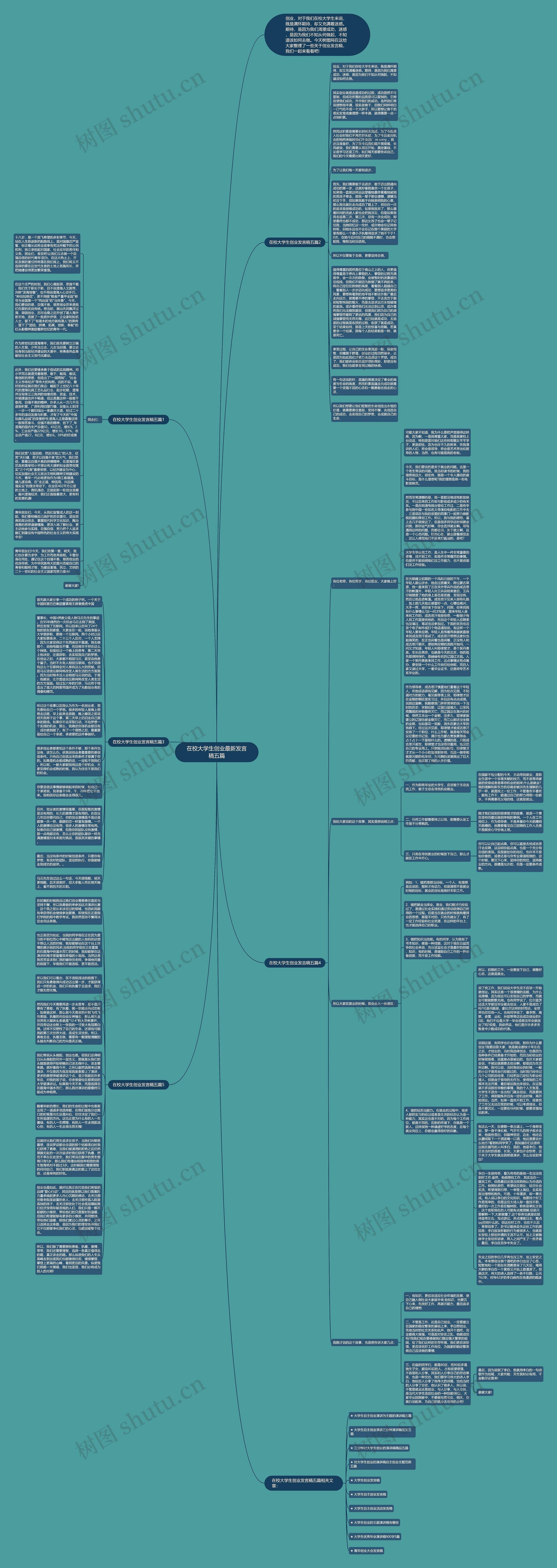 在校大学生创业最新发言稿五篇思维导图