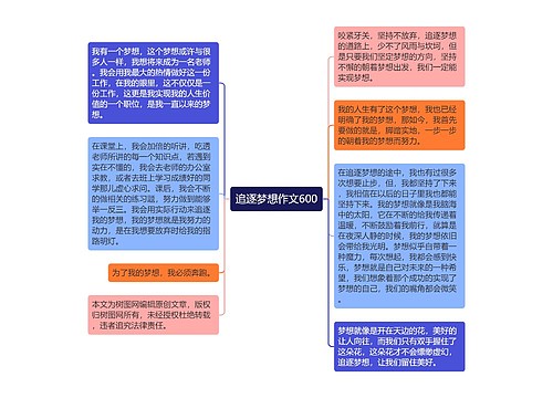 追逐梦想作文600