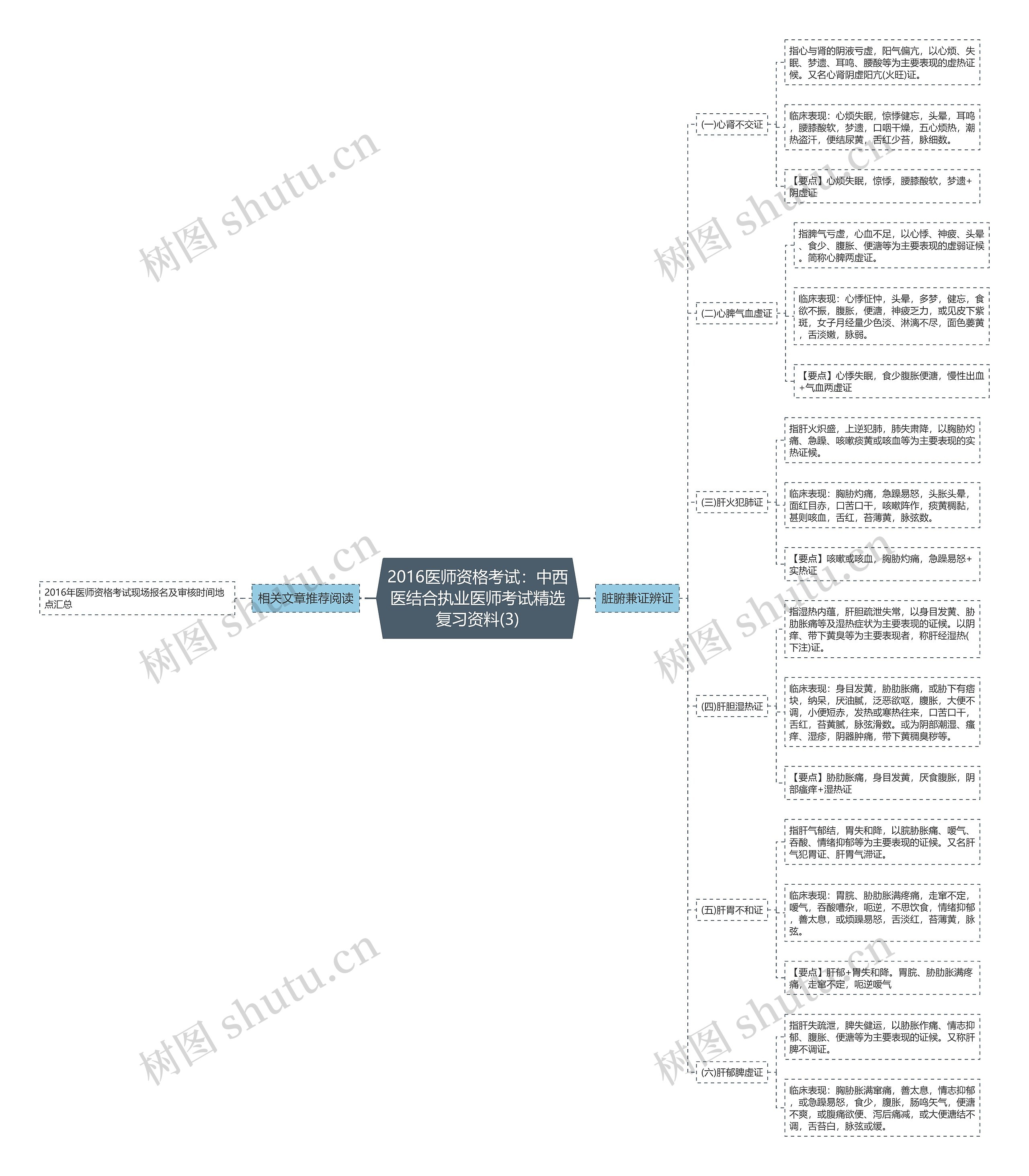 2016医师资格考试：中西医结合执业医师考试精选复习资料(3)思维导图