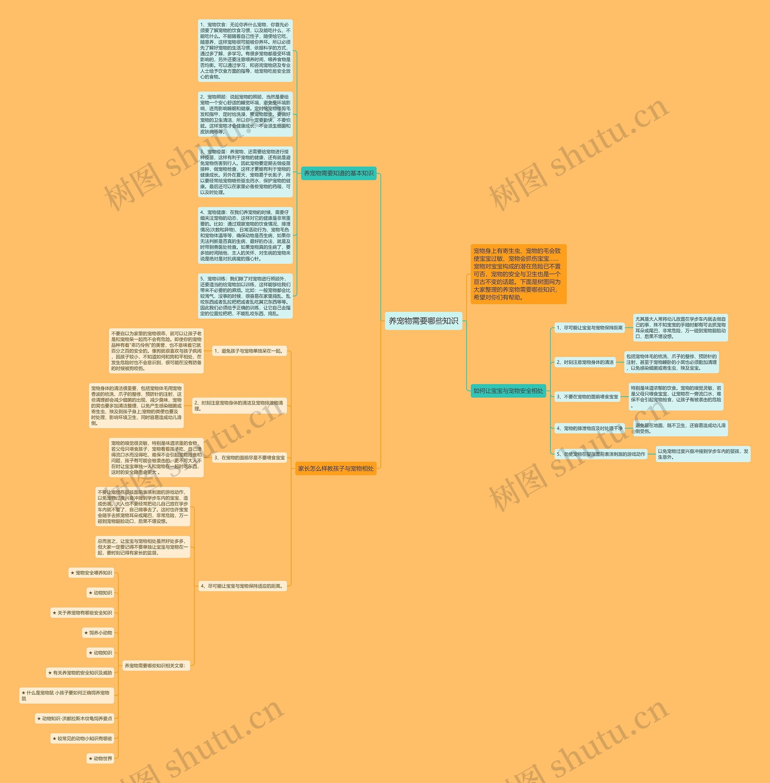 养宠物需要哪些知识思维导图