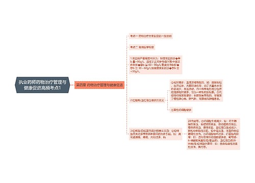 执业药师药物治疗管理与健康促进高频考点1