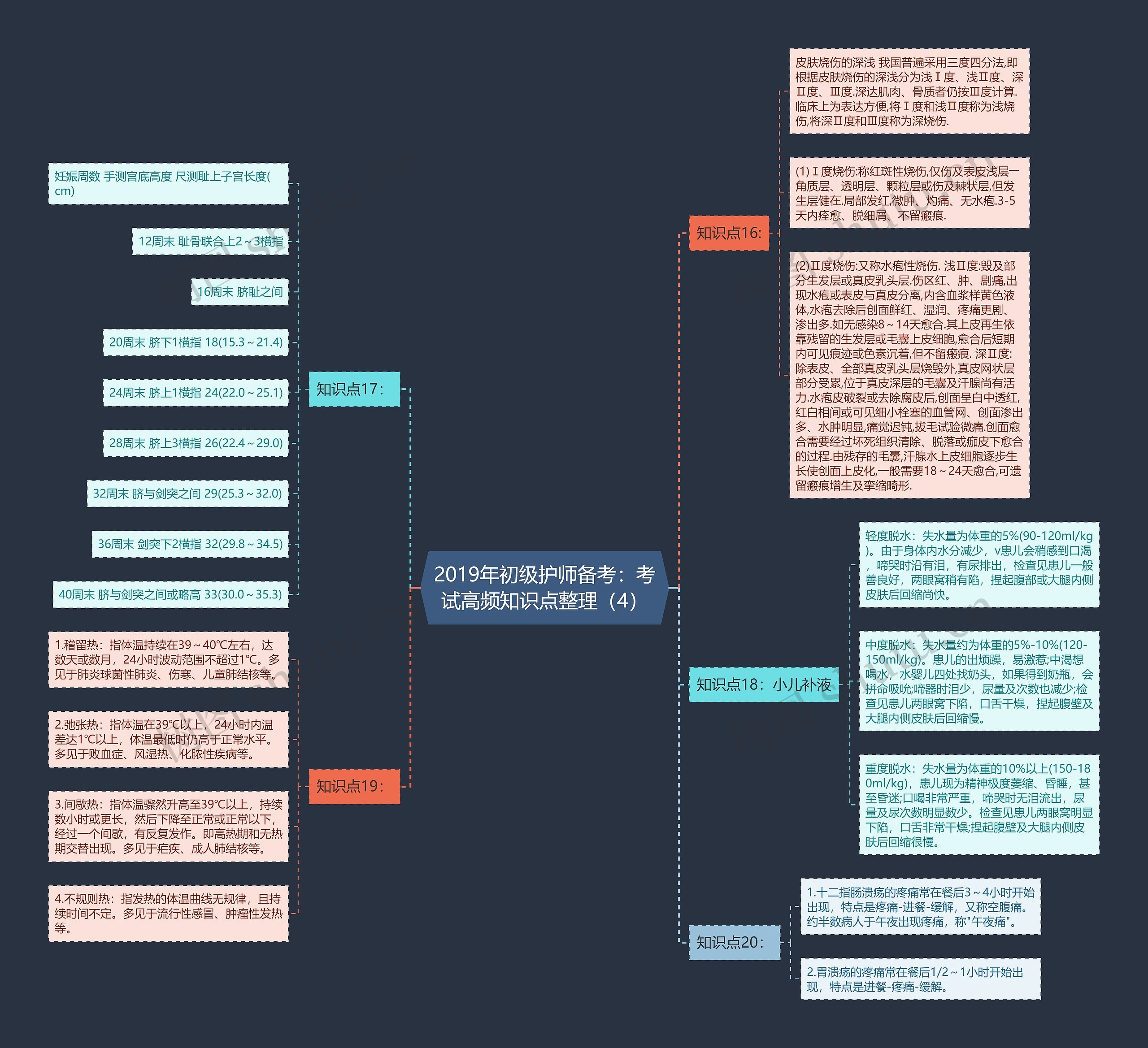 2019年初级护师备考：考试高频知识点整理（4）思维导图