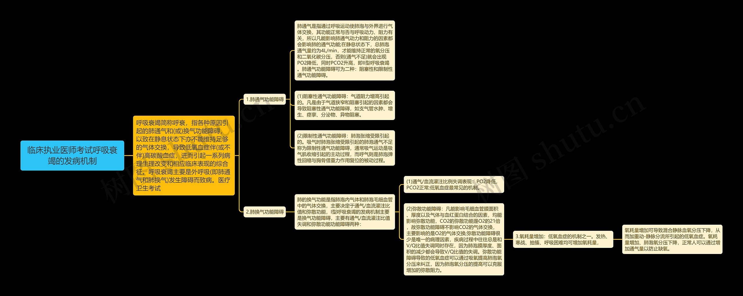 临床执业医师考试呼吸衰竭的发病机制