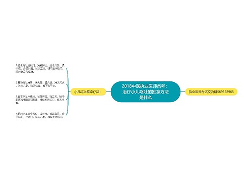 2018中医执业医师备考：治疗小儿呕吐的推拿方法是什么