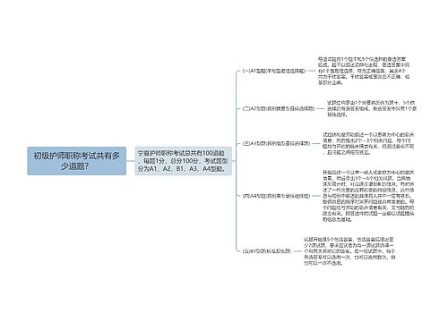 初级护师职称考试共有多少道题？