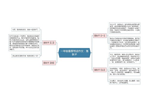 一年级看图写话作文：荡秋千