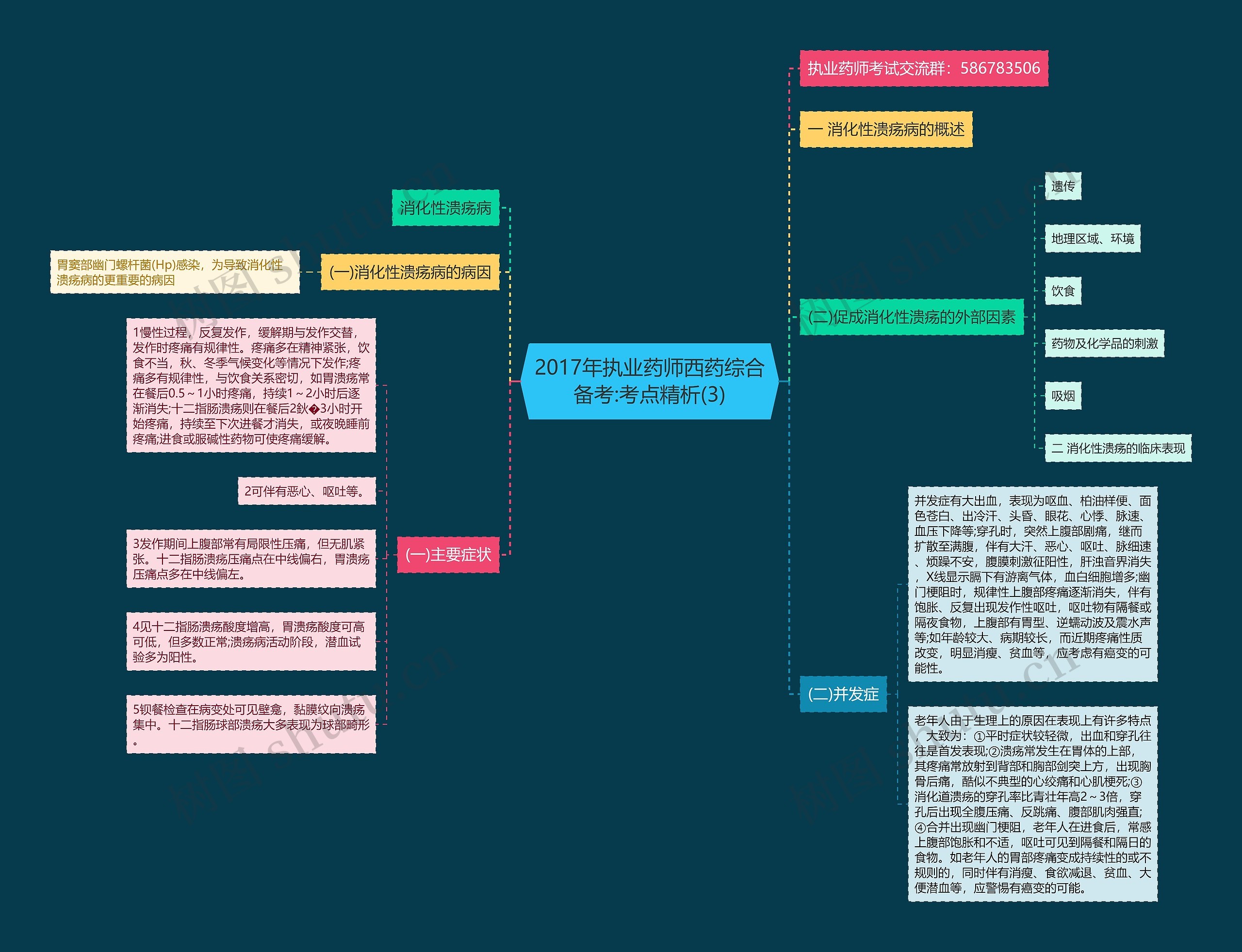 2017年执业药师西药综合备考:考点精析(3)思维导图