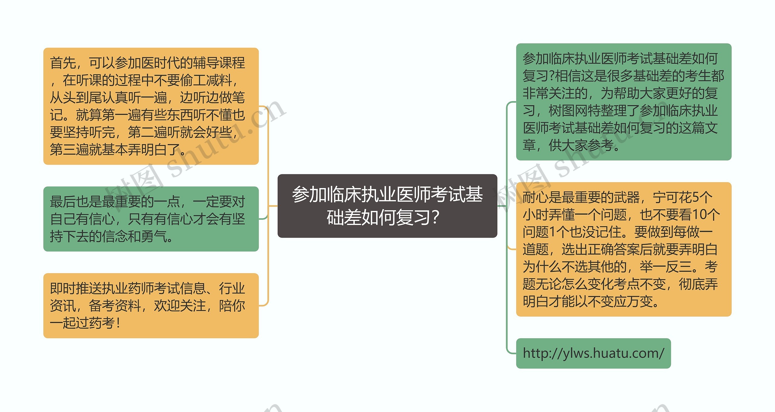 参加临床执业医师考试基础差如何复习？思维导图