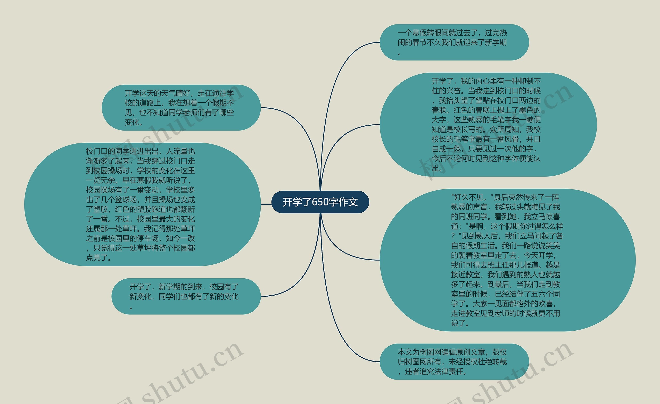 开学了650字作文