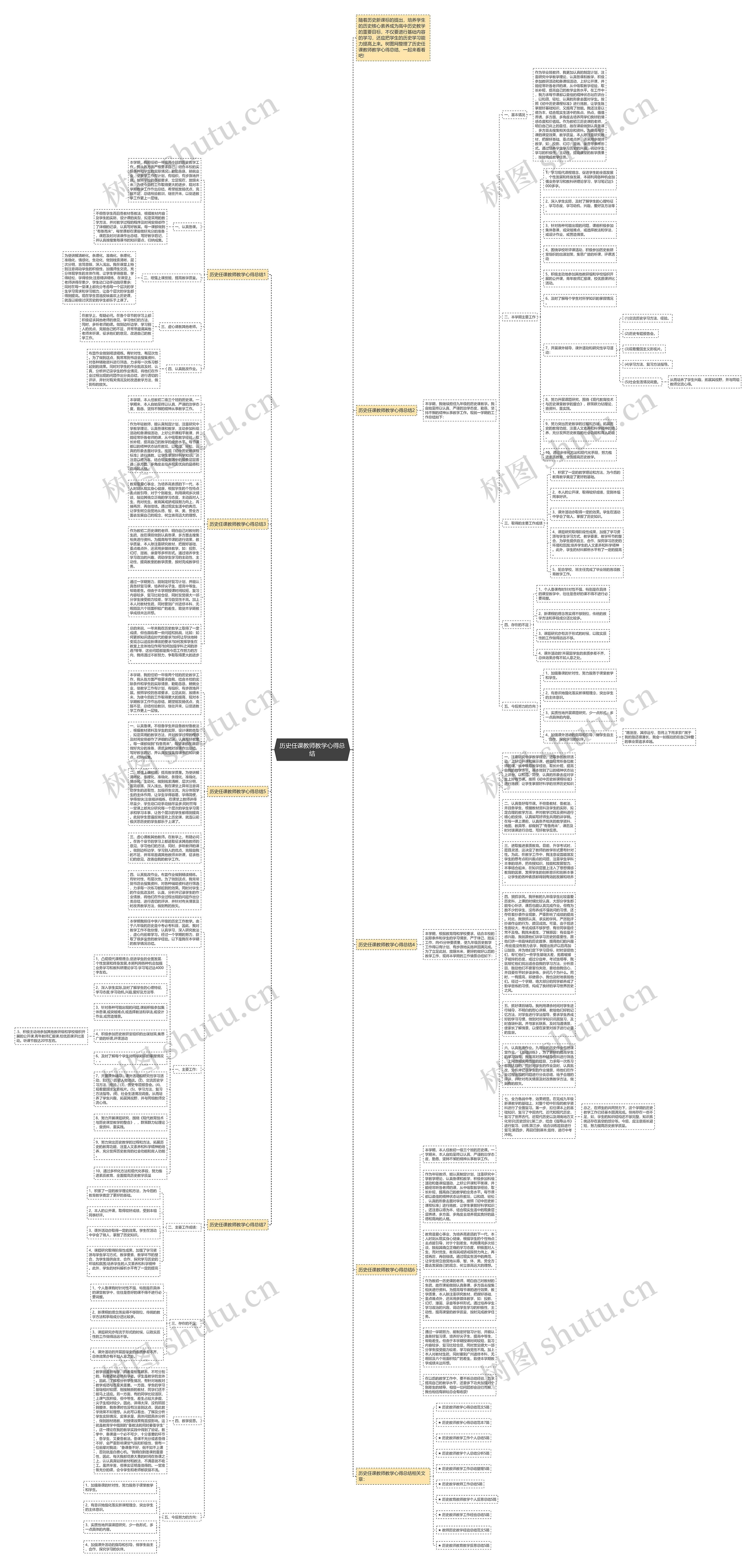 历史任课教师教学心得总结思维导图