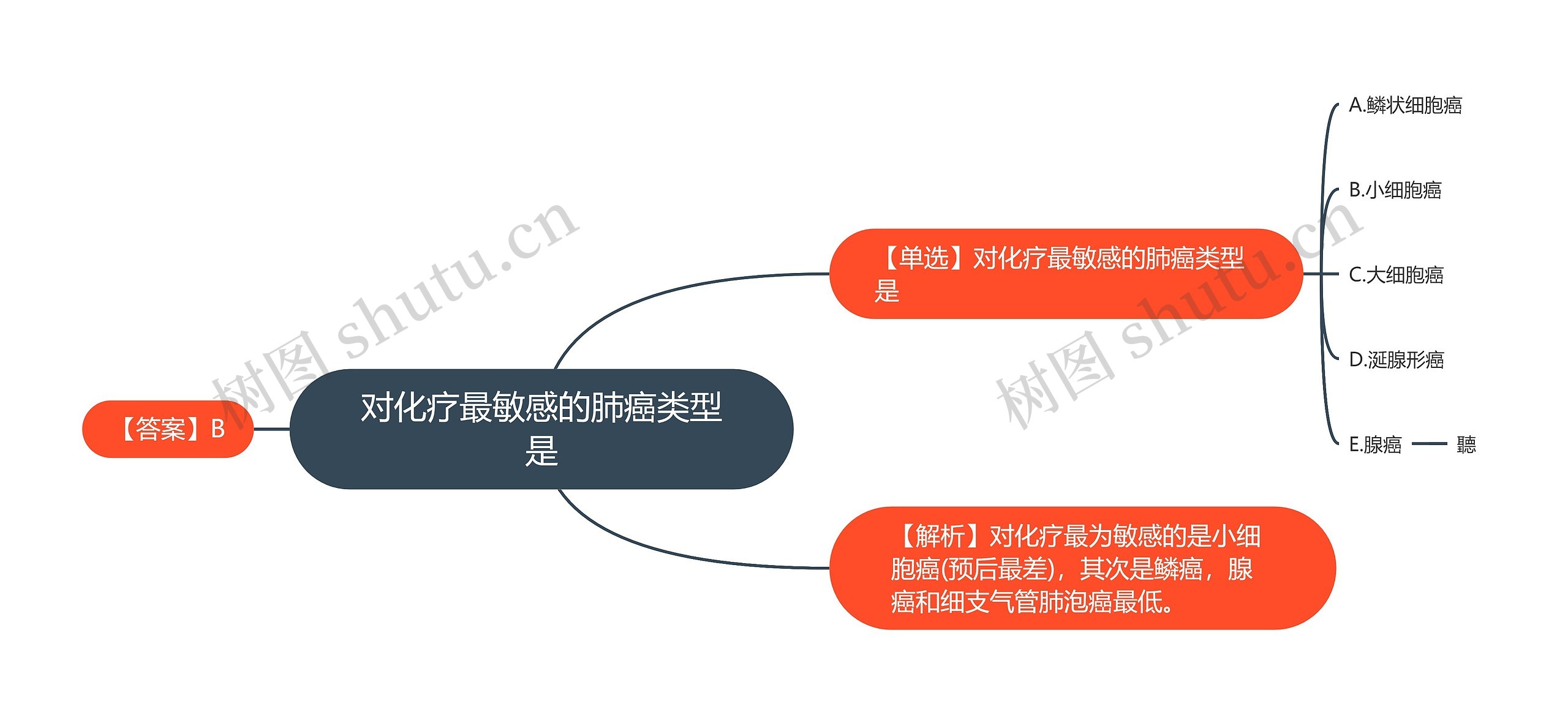 对化疗最敏感的肺癌类型是